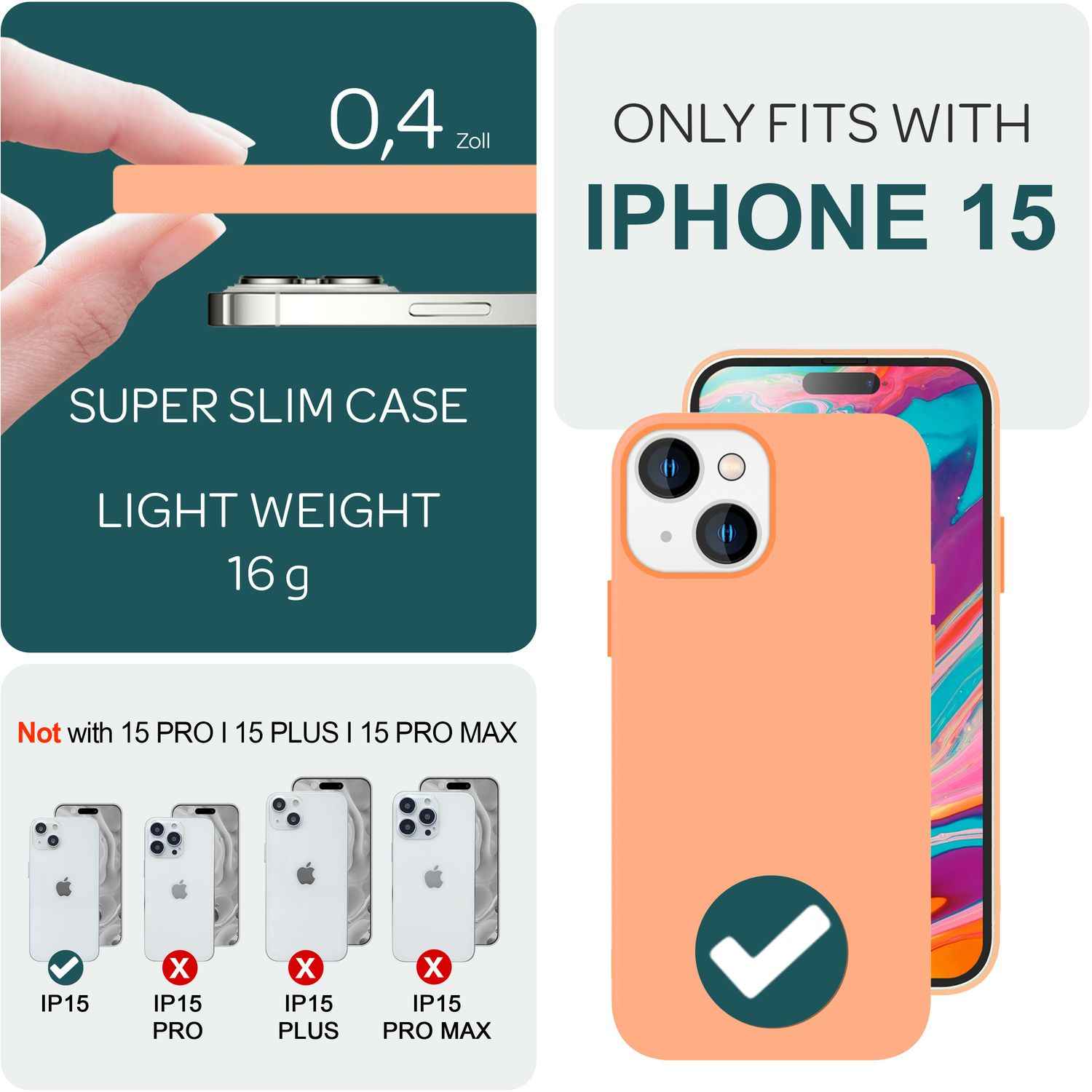 MagSafe Hülle für iPhone 15 Liquid Silikon Handyhülle Magnet Case Schutzhülle