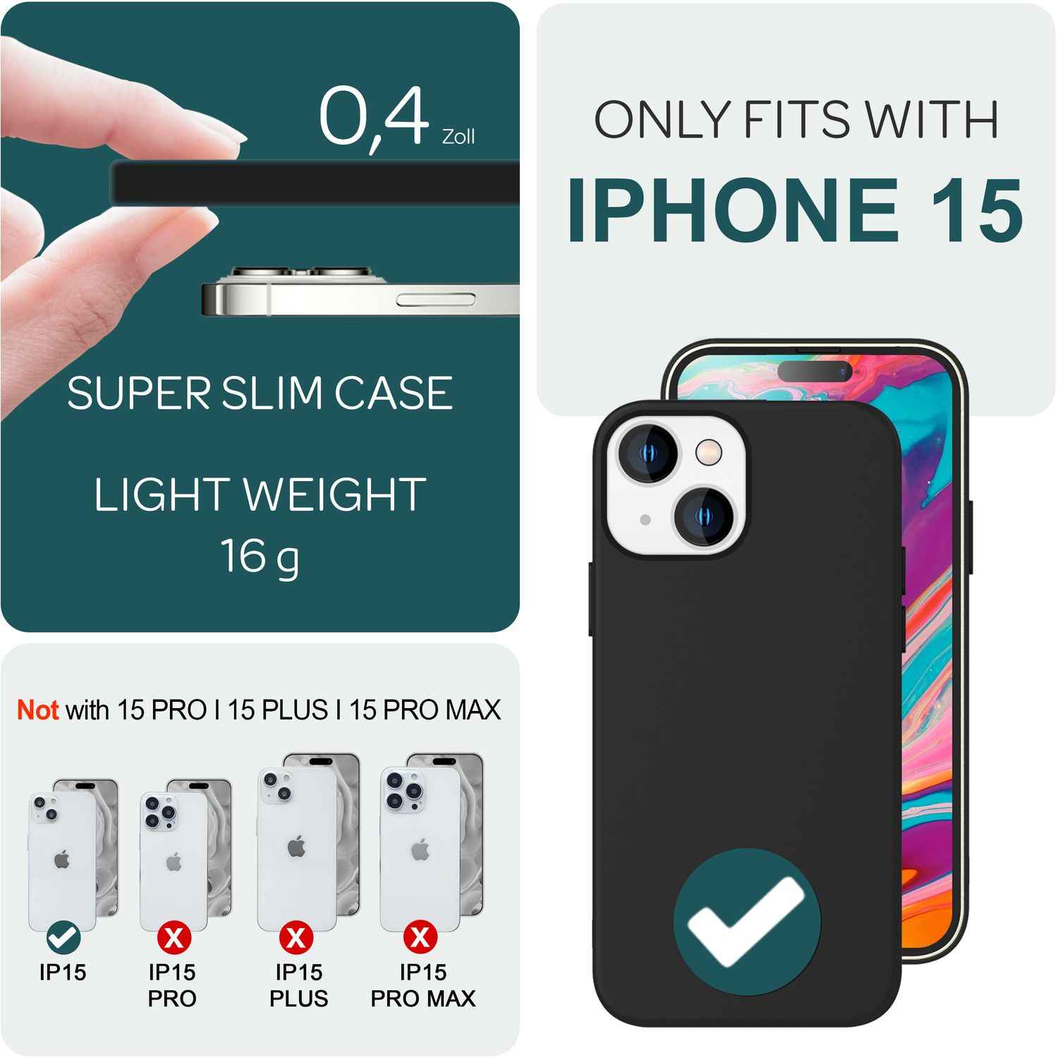 MagSafe Hülle für iPhone 15 Liquid Silikon Handyhülle Magnet Case Schutzhülle