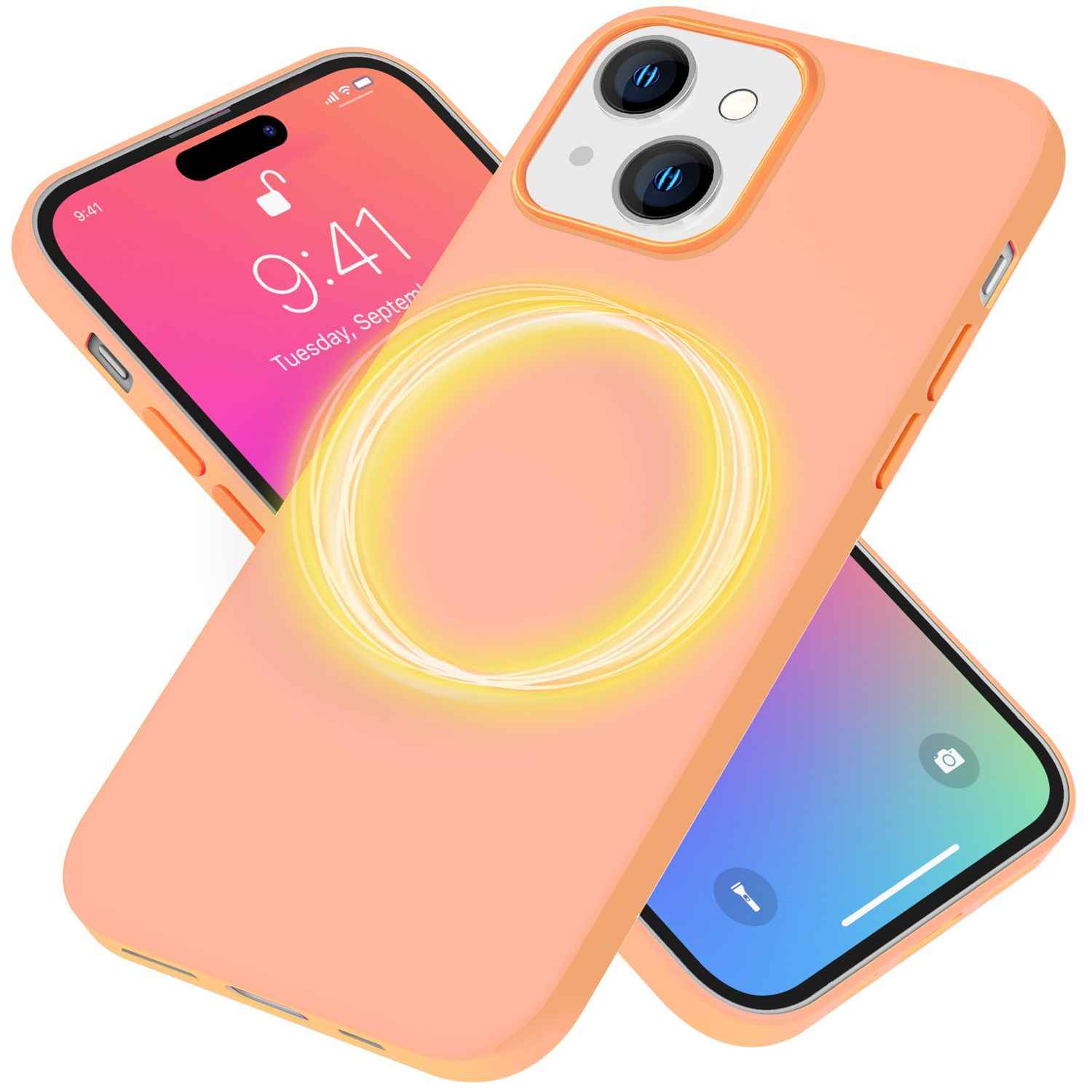 MagSafe Hülle für iPhone 15 Liquid Silikon Handyhülle Magnet Case Schutzhülle