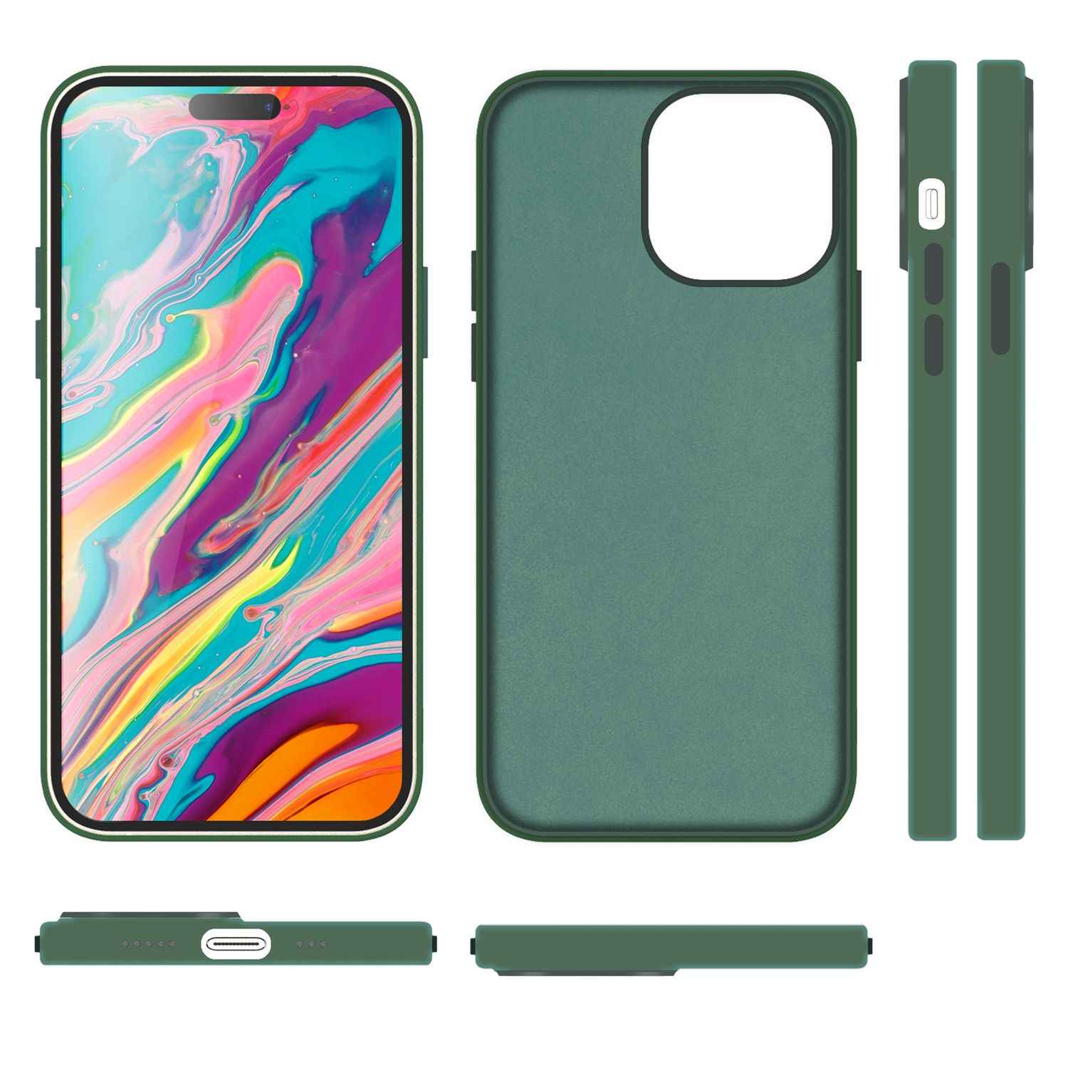 MagSafe Hülle für iPhone 15 Liquid Silikon Handyhülle Magnet Case Schutzhülle