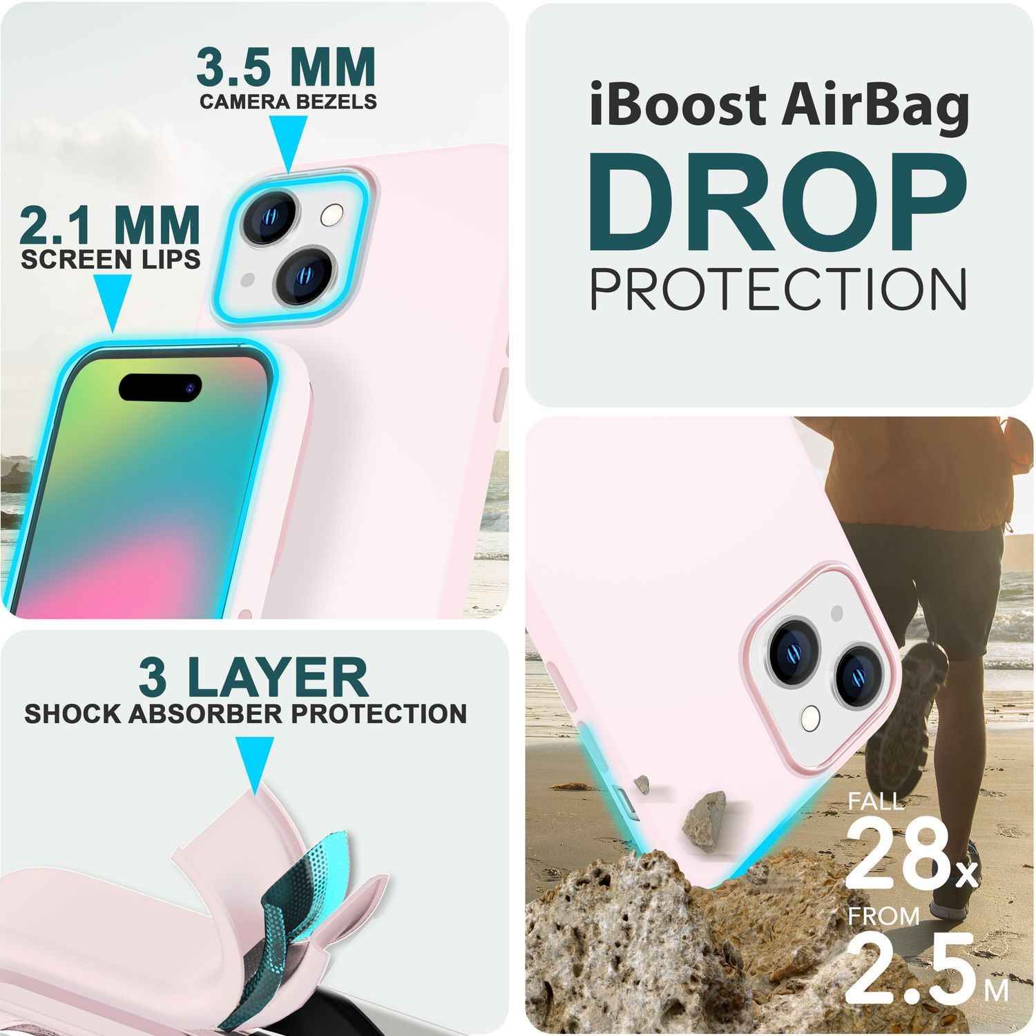 MagSafe Hülle für iPhone 15 Plus Liquid Silikon Schutz Handyhülle Magnet Case