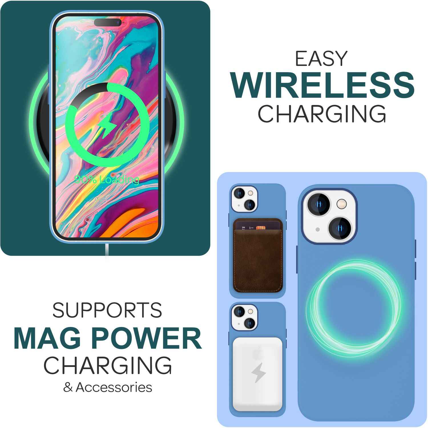 MagSafe Hülle für iPhone 15 Plus Liquid Silikon Schutz Handyhülle Magnet Case