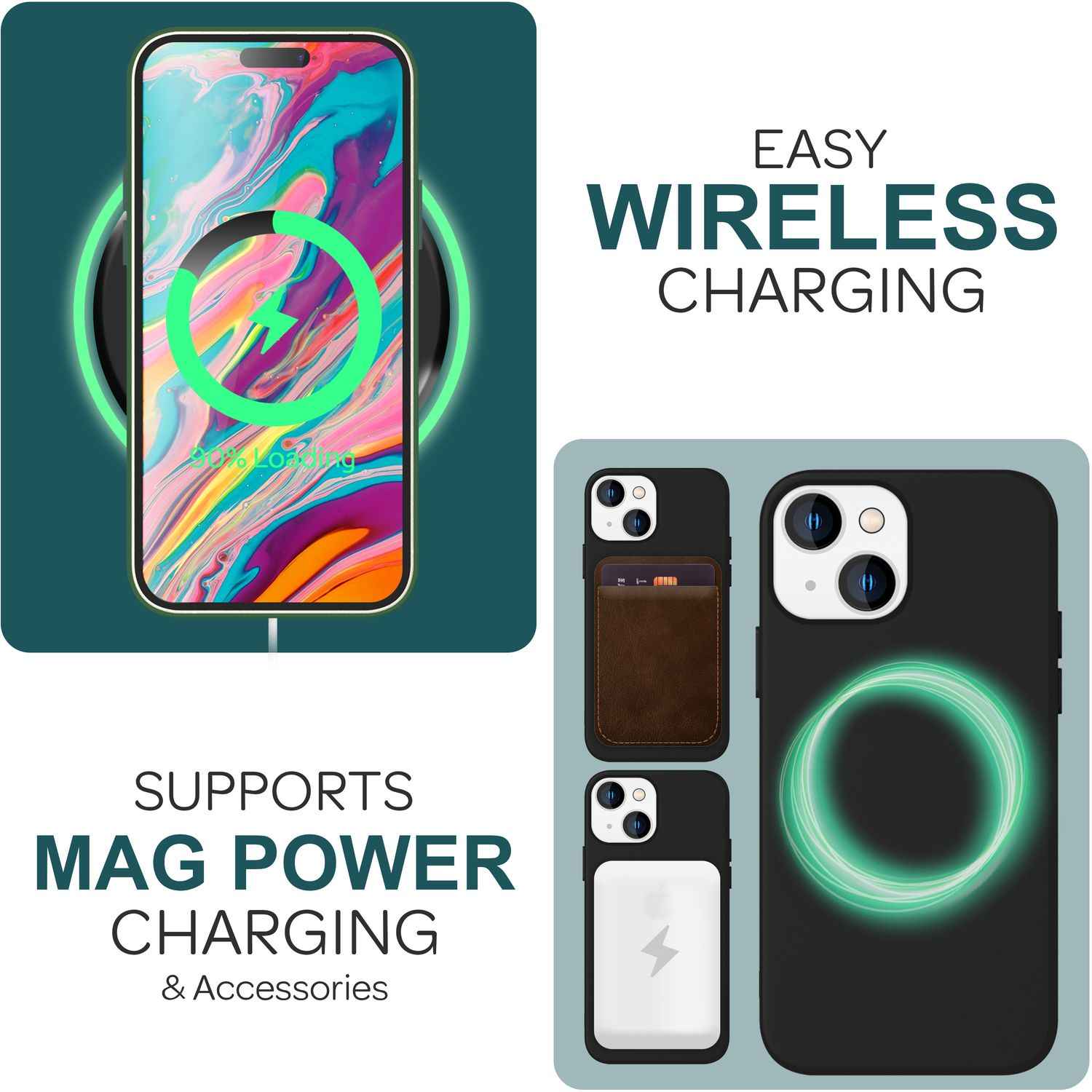 MagSafe Hülle für iPhone 15 Plus Liquid Silikon Schutz Handyhülle Magnet Case