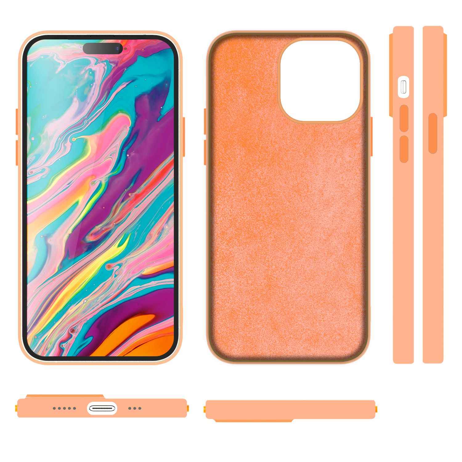 MagSafe Hülle für iPhone 15 Plus Liquid Silikon Schutz Handyhülle Magnet Case