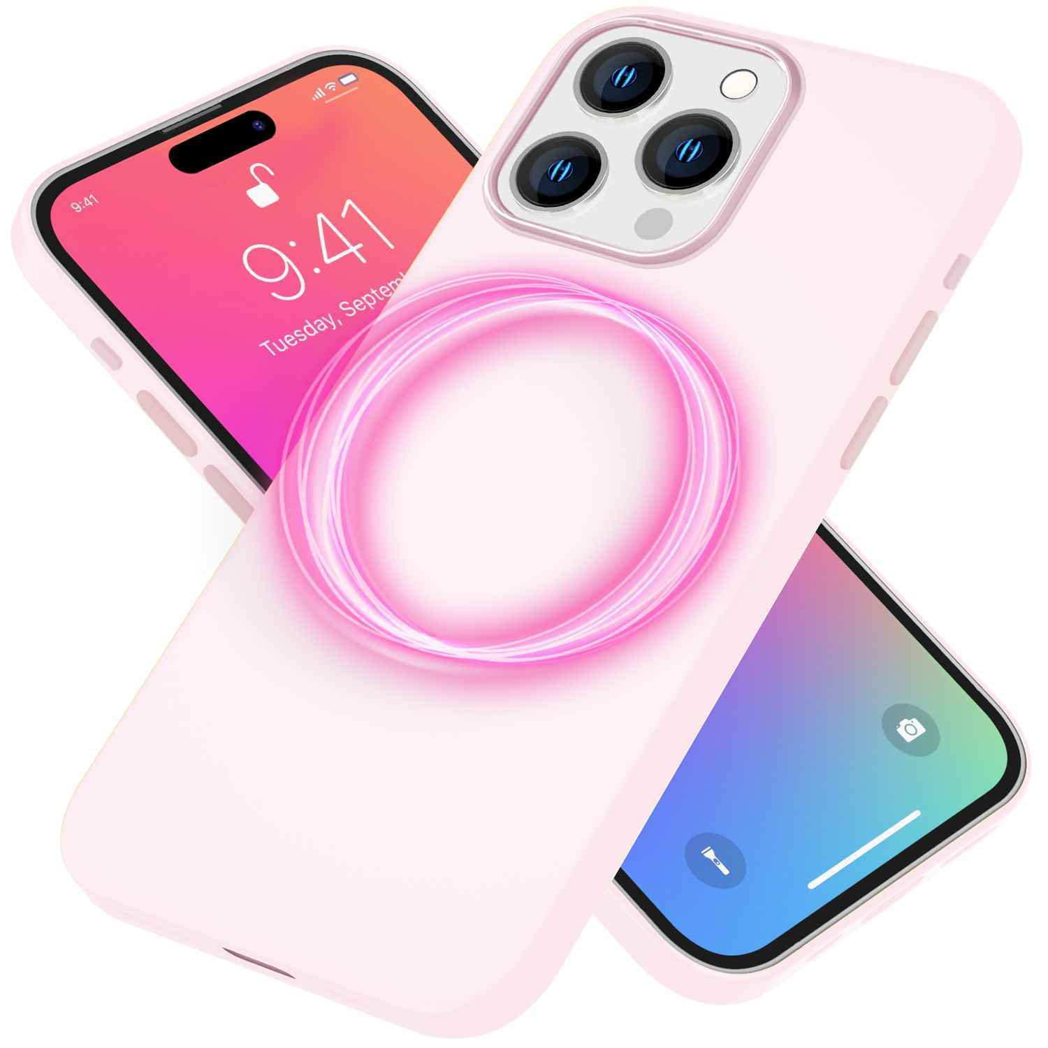 MagSafe Hülle für iPhone 15 Pro Max Liquid Silikon Handyhülle Magnet Case Schutz