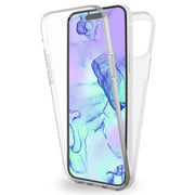 Hülle 360° für iPhone 15 Klar Full Cover Handyhülle Schutz Tasche Etui Hard Case