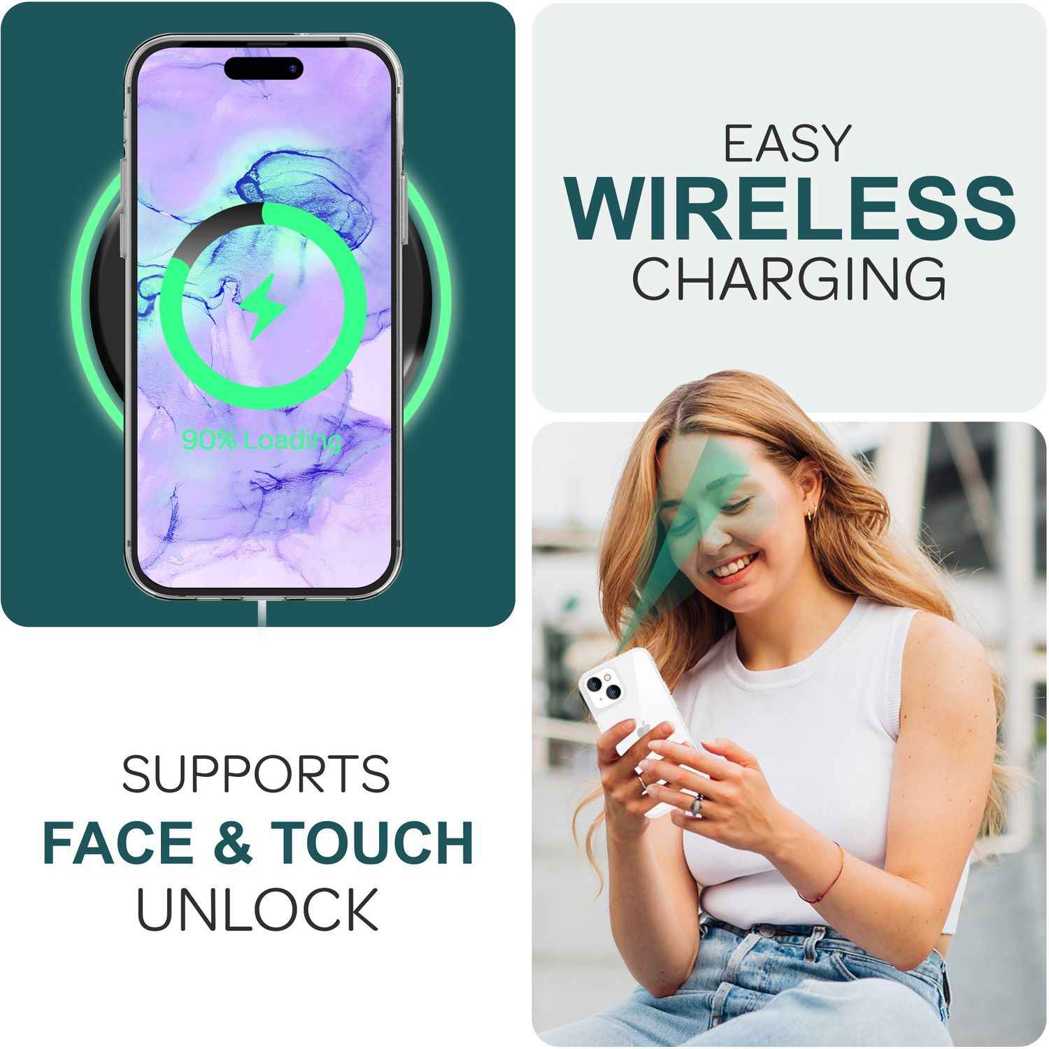 Hülle 360° für iPhone 15 Klar Full Cover Handyhülle Schutz Tasche Etui Hard Case