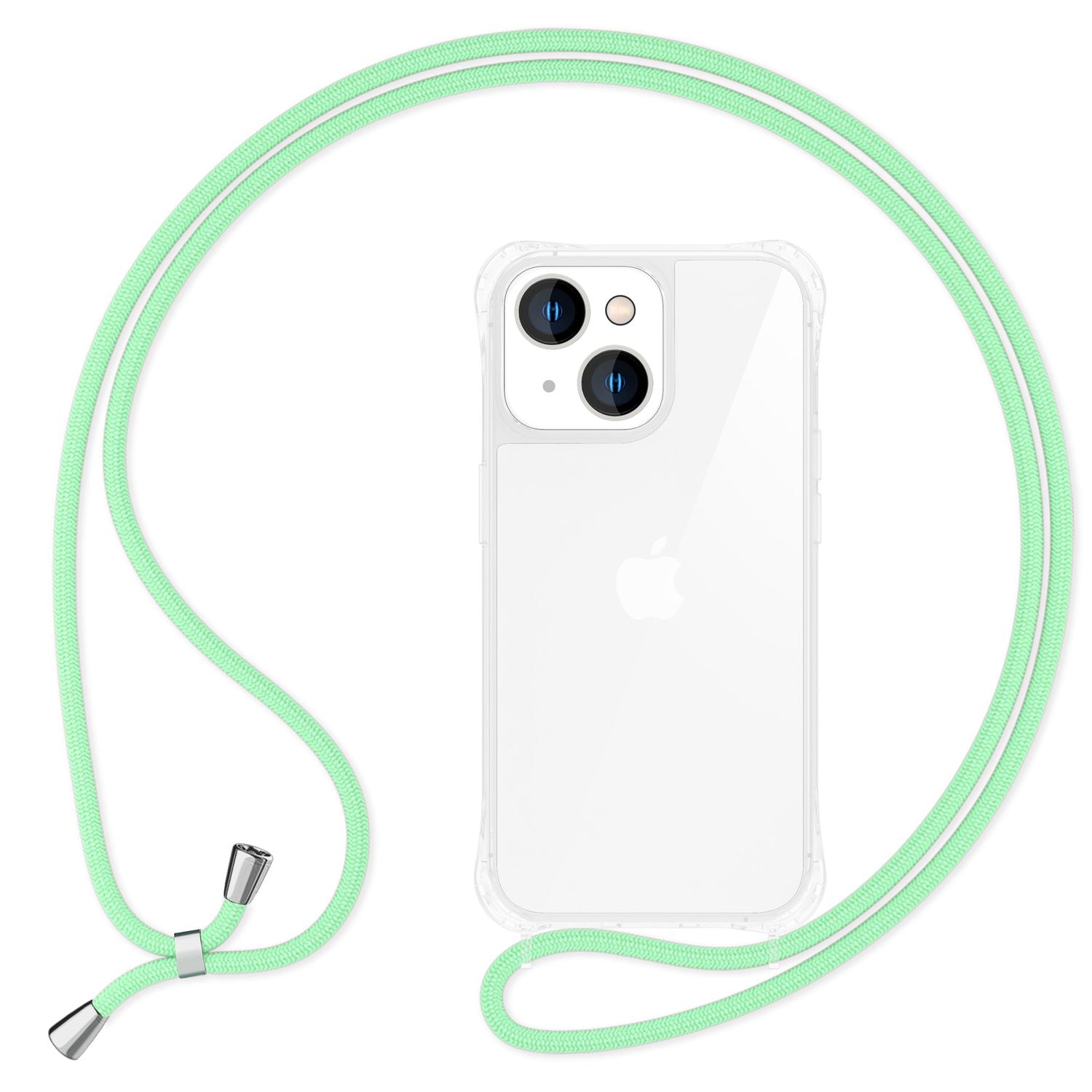 Handyhülle mit Umhängeband für iPhone 15 Polycarbonat transparent | NALIA Berlin