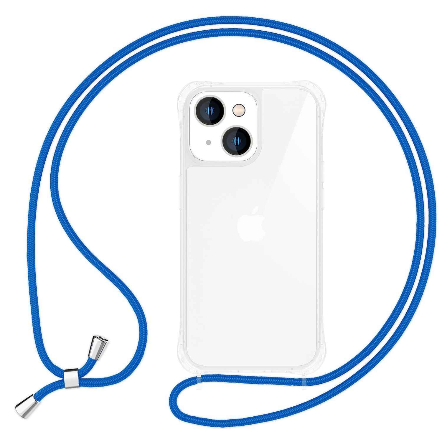 Hülle mit Band für iPhone 15 Plus Handyhülle Umhängen Handy Kette Kordel Case
