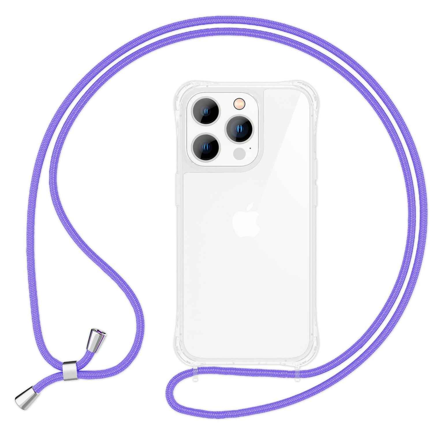 Hülle mit Band für iPhone 15 Pro Handyhülle Umhänge Case Handy Kette Kordel Seil