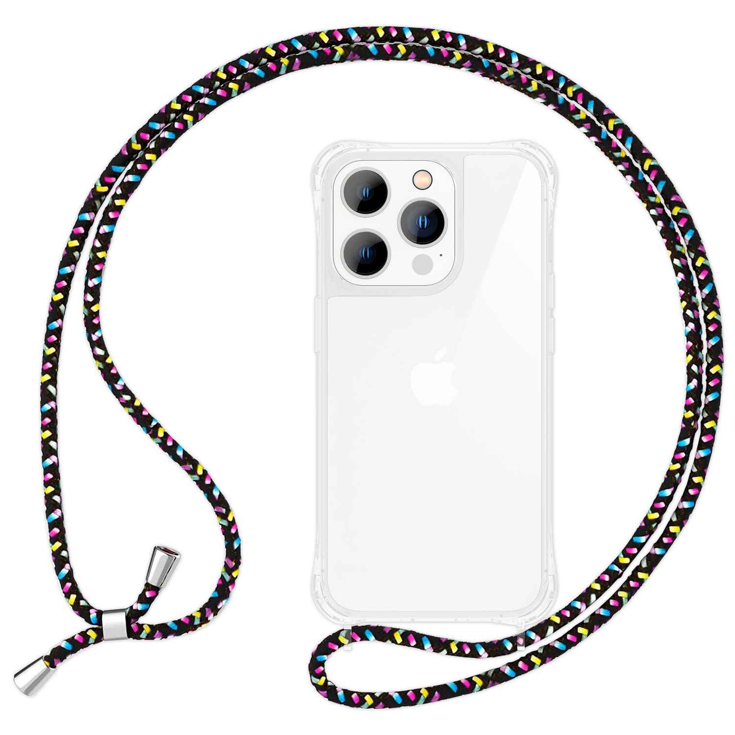 Hülle mit Band für iPhone 15 Pro Max Handyhülle Umhängen Handy Kette Case Kordel