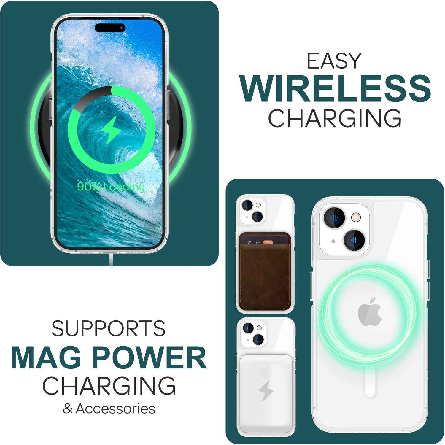 MagSafe Hülle Klar für iPhone 15 Plus Clear Hard Case Handyhülle Schutz Tasche