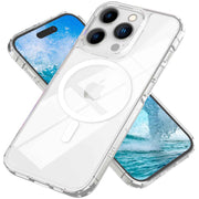 MagSafe Hülle Klar für iPhone 15 Pro Clear Hard Case Schutz Tasche Handyhülle PC