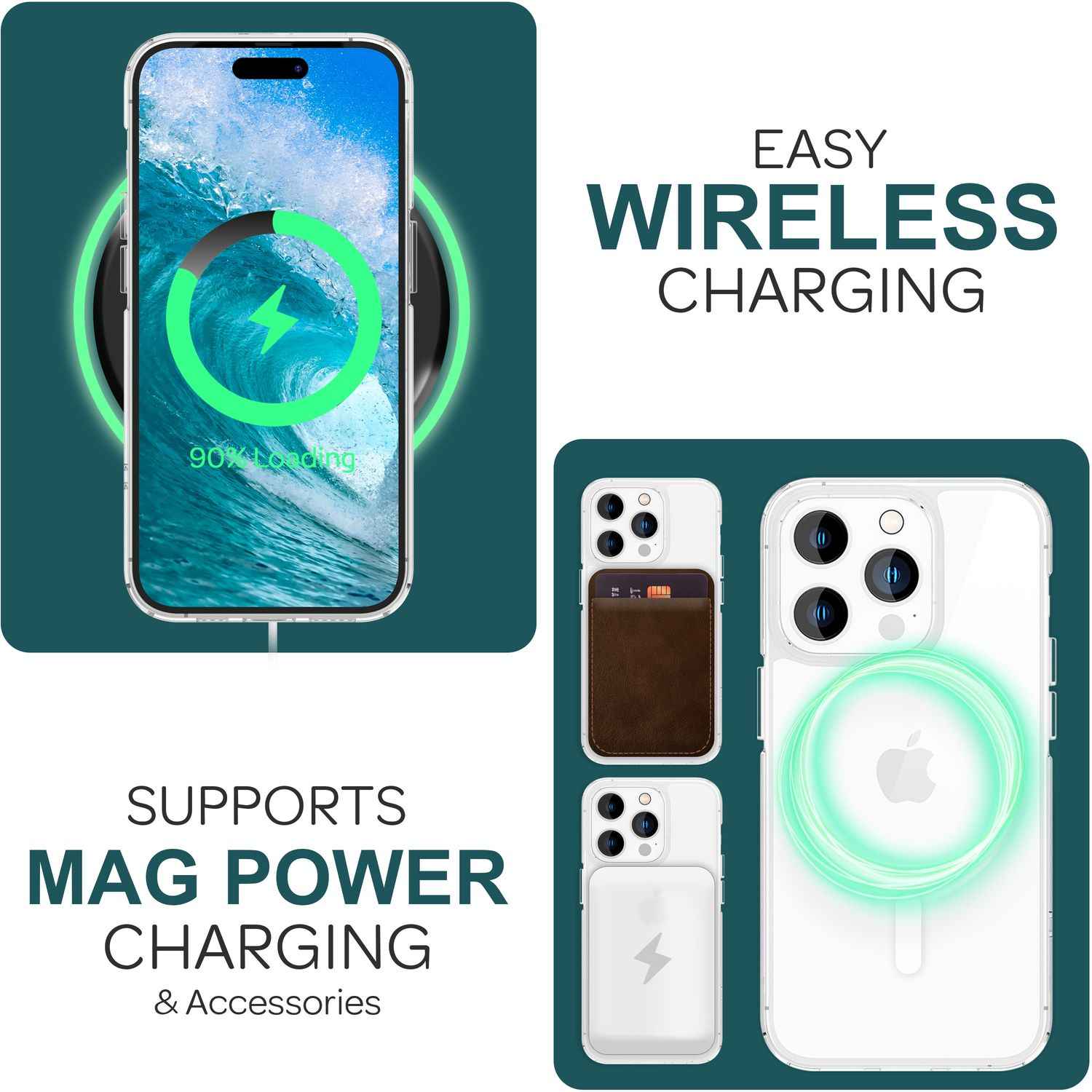 MagSafe Hülle Klar für iPhone 15 Pro Max Clear Hard Case Handyhülle Schutz Cover