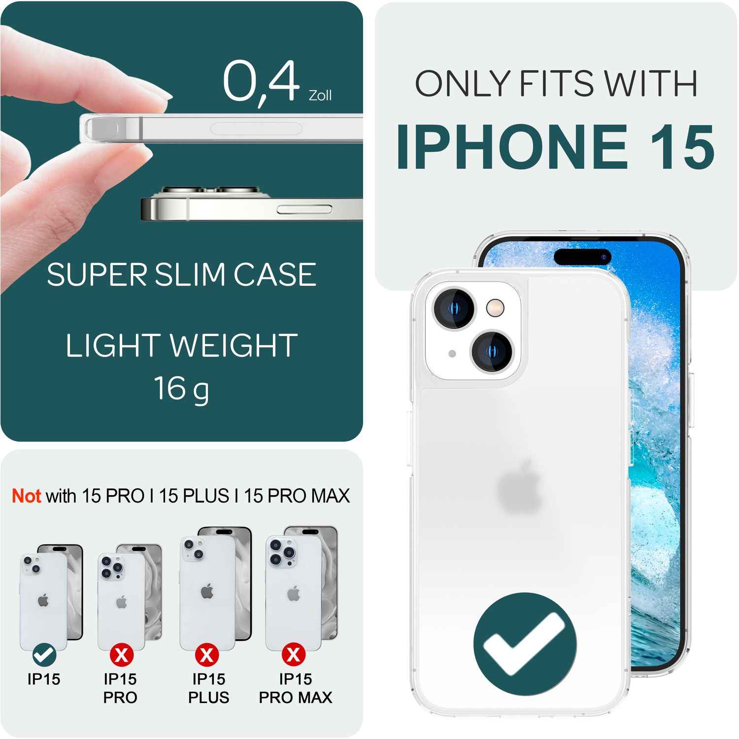 Hülle Matt für iPhone 15 Frosted Case Handyhülle Hard Cover Schutzhülle Tasche
