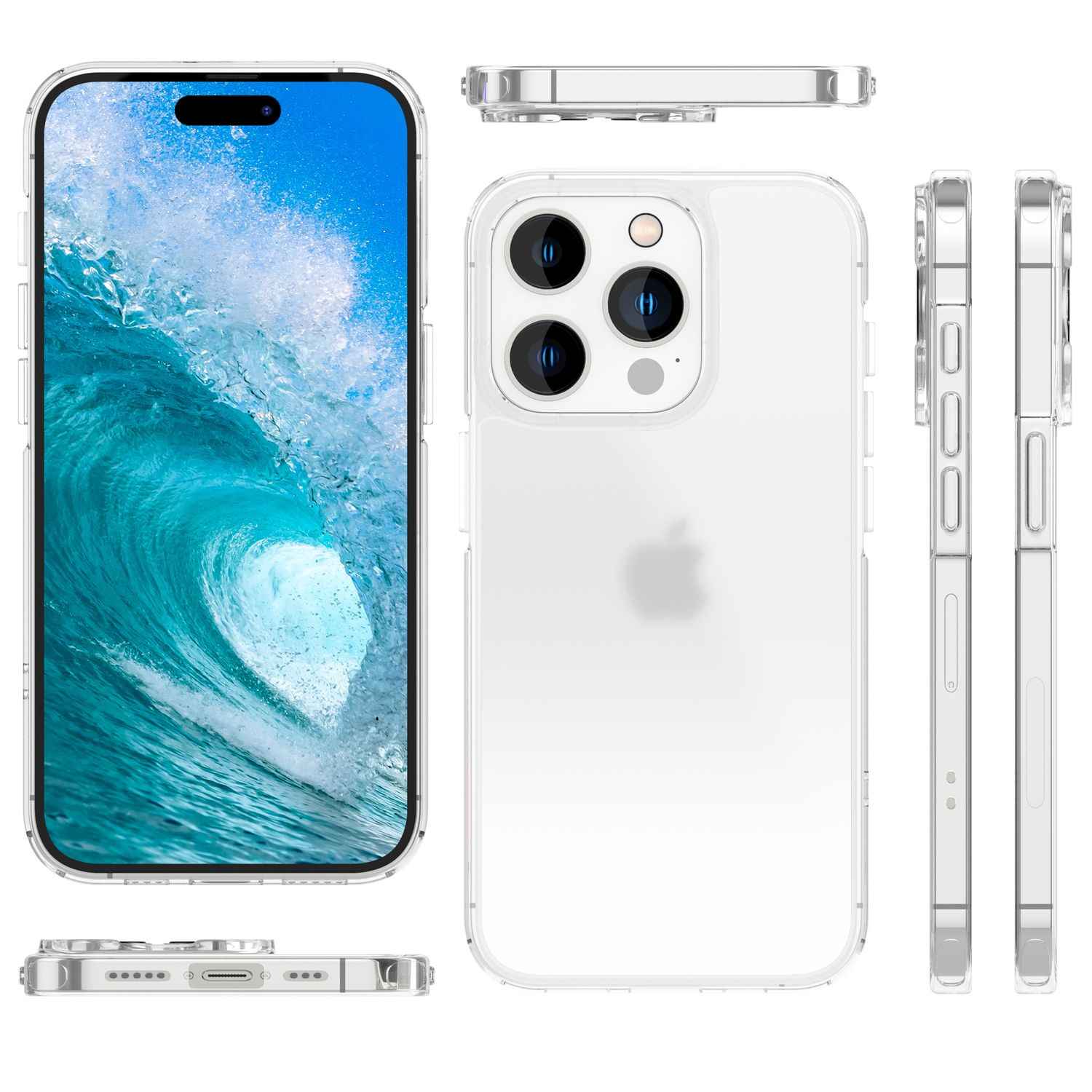 Hülle Matt für iPhone 15 Pro Frosted Case Schutz Tasche Handyhülle Hard Cover