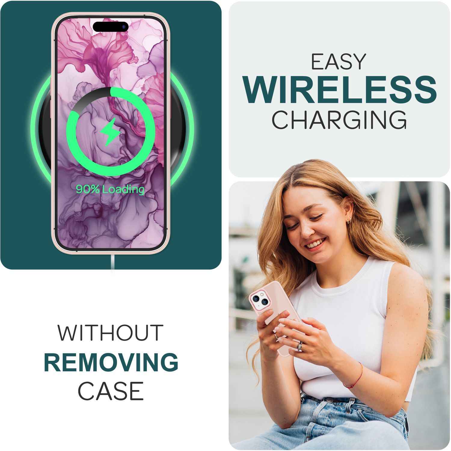 Hybrid Hülle für iPhone 15 Frosted Case Handyhülle Schutz Rand Handy Tasche Etui