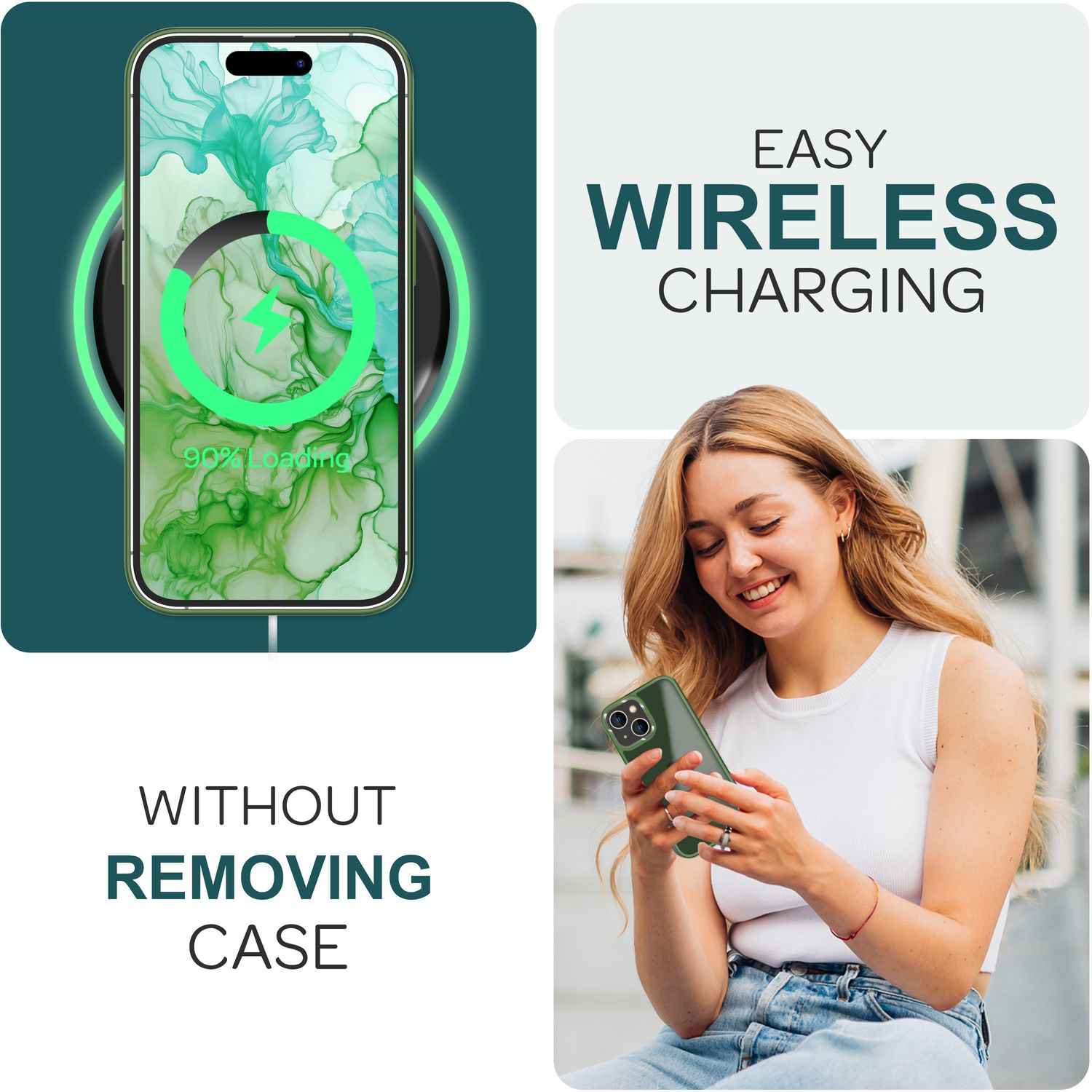 Hybrid Hülle für iPhone 15 Frosted Case Handyhülle Schutz Rand Handy Tasche Etui