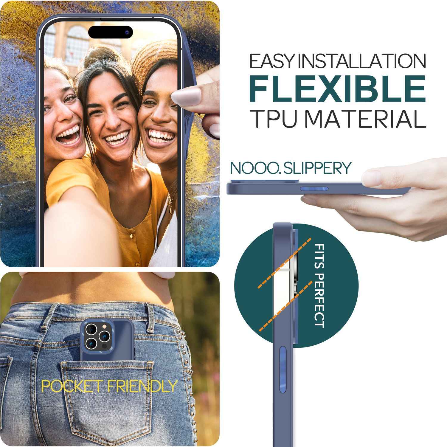 Hybrid Hülle für iPhone 15 Pro Frosted Case Schutz Rand Handy Tasche Handyhülle