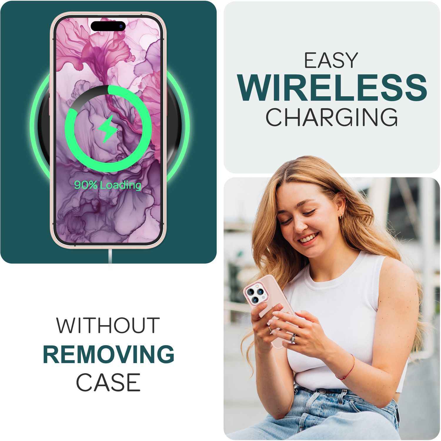 Hybrid Hülle für iPhone 15 Pro Max Frosted Case Schutz Rand Magnet Handyhülle
