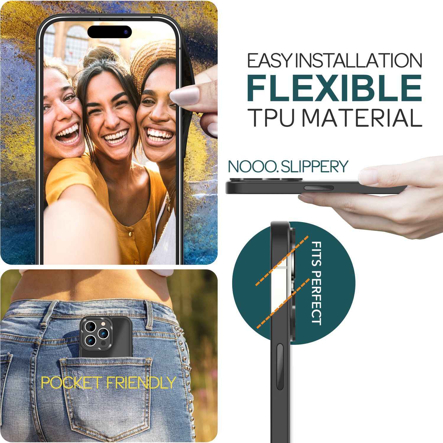 Hybrid Hülle für iPhone 15 Pro Max Frosted Case Schutz Rand Magnet Handyhülle