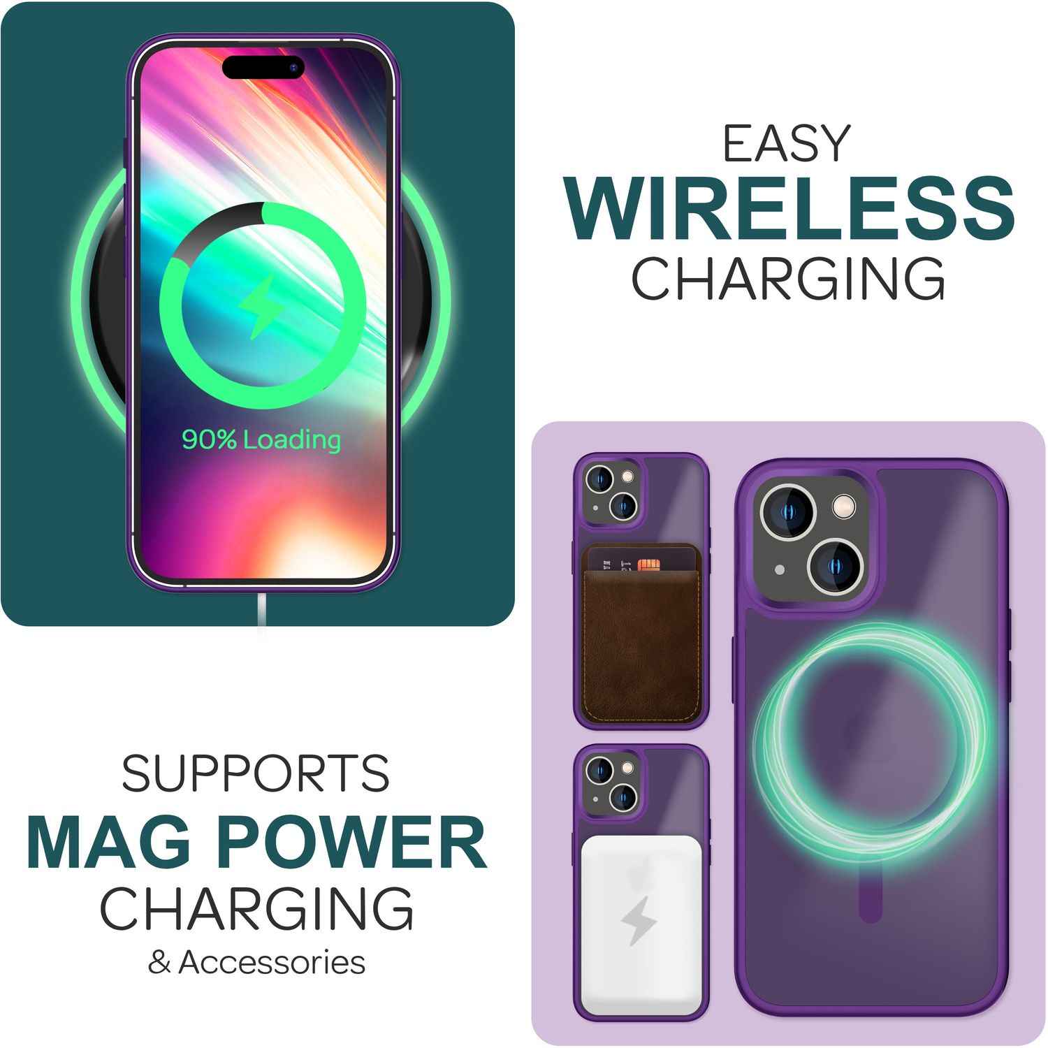 MagSafe Hülle Hybrid für iPhone 15 Plus Frosted Hard Case Schutz Rand Handyhülle