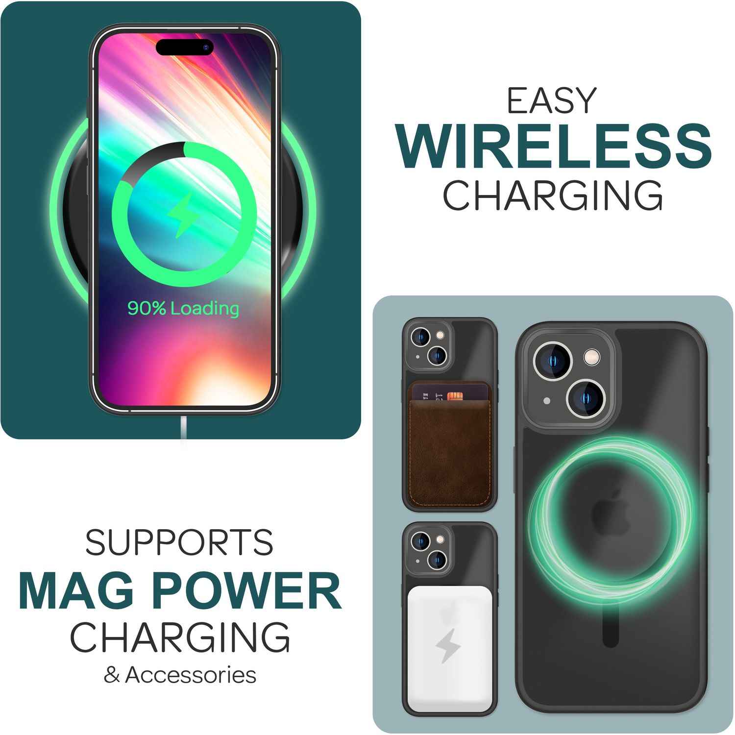 MagSafe Hülle Hybrid für iPhone 15 Plus Frosted Hard Case Schutz Rand Handyhülle