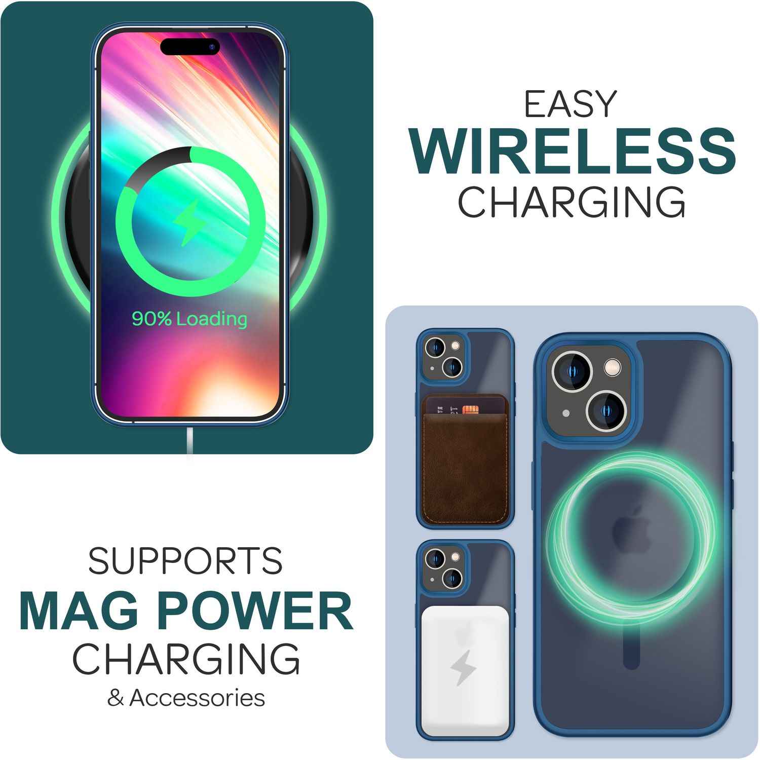 MagSafe Hülle Hybrid für iPhone 15 Plus Frosted Hard Case Schutz Rand Handyhülle