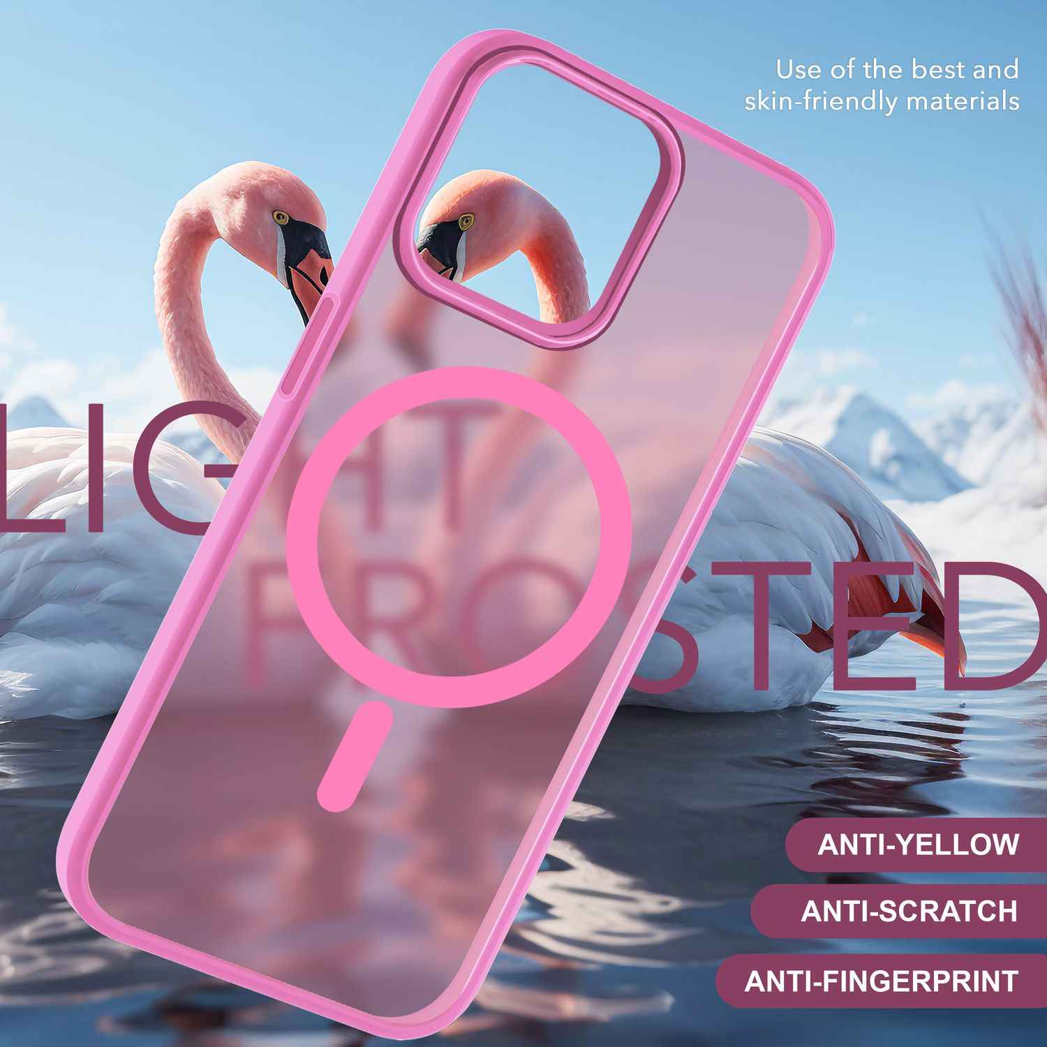 MagSafe Hülle Hybrid für iPhone 15 Pro Max Frosted Hard Case Schutz Handyhülle