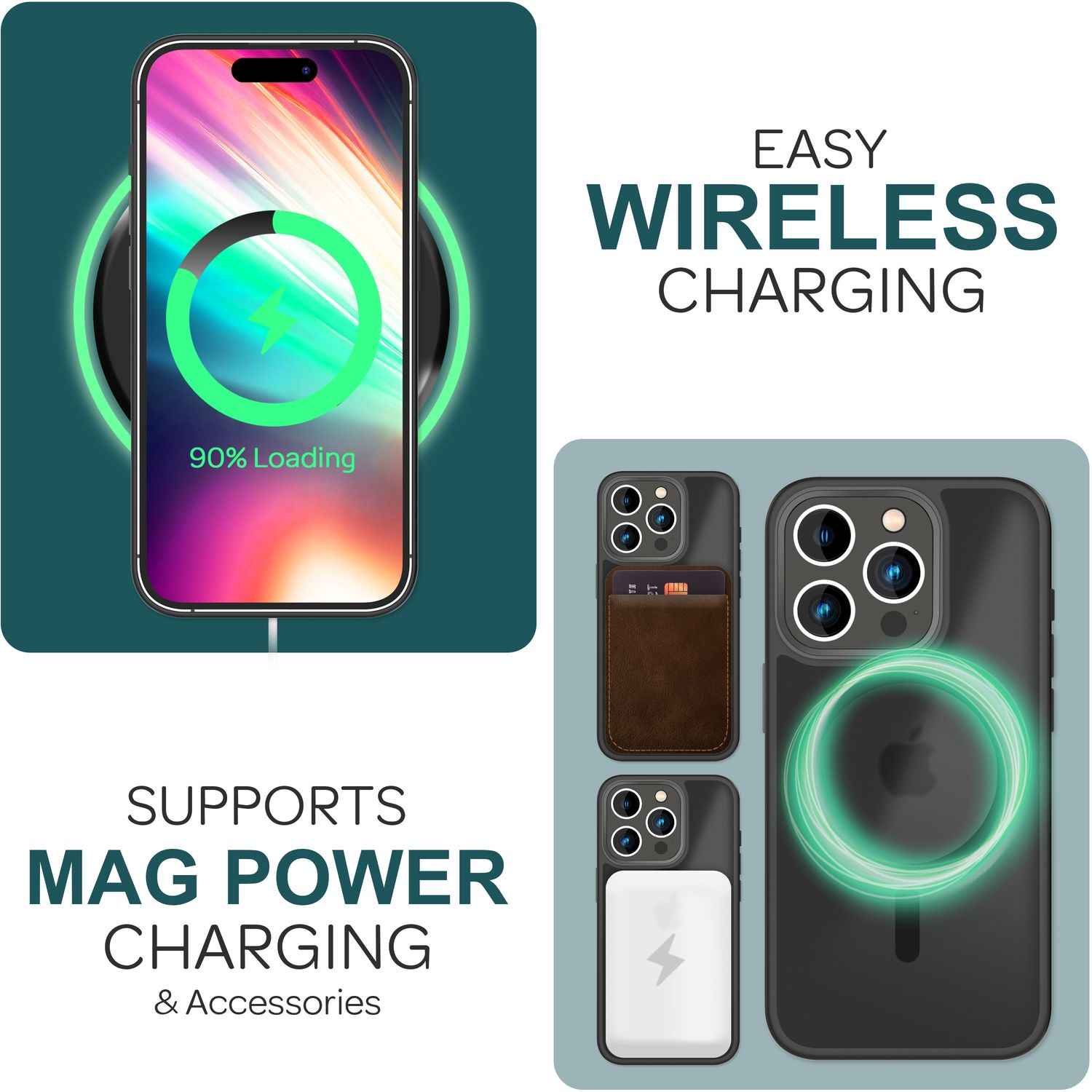MagSafe Hülle Hybrid für iPhone 15 Pro Max Frosted Hard Case Schutz Handyhülle