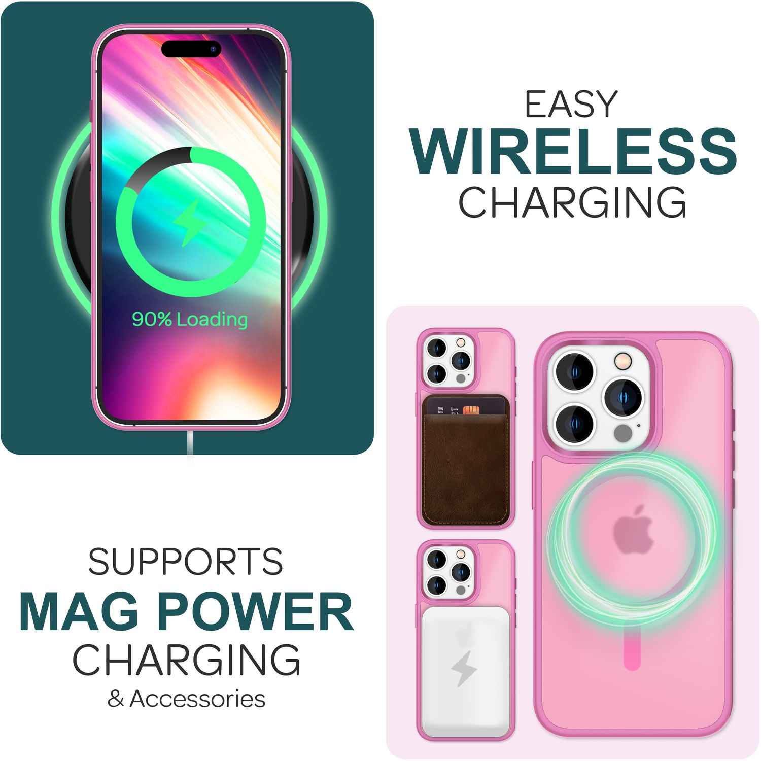 MagSafe Hülle Hybrid für iPhone 15 Pro Max Frosted Hard Case Schutz Handyhülle