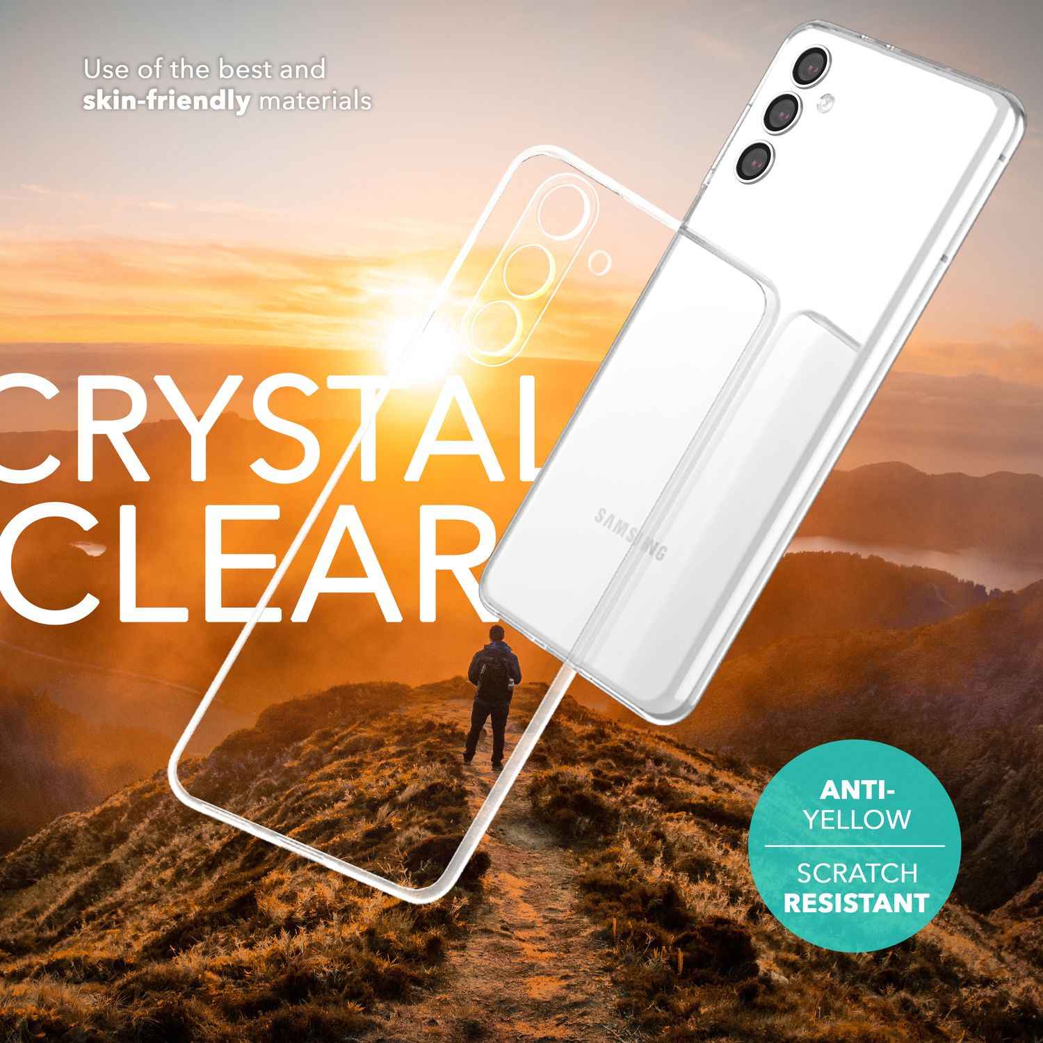 NALIA Klare Silikonhülle für Samsung Galaxy S24 Hülle, Transparentes Handycover für kristallklaren Look, Klarsichthülle