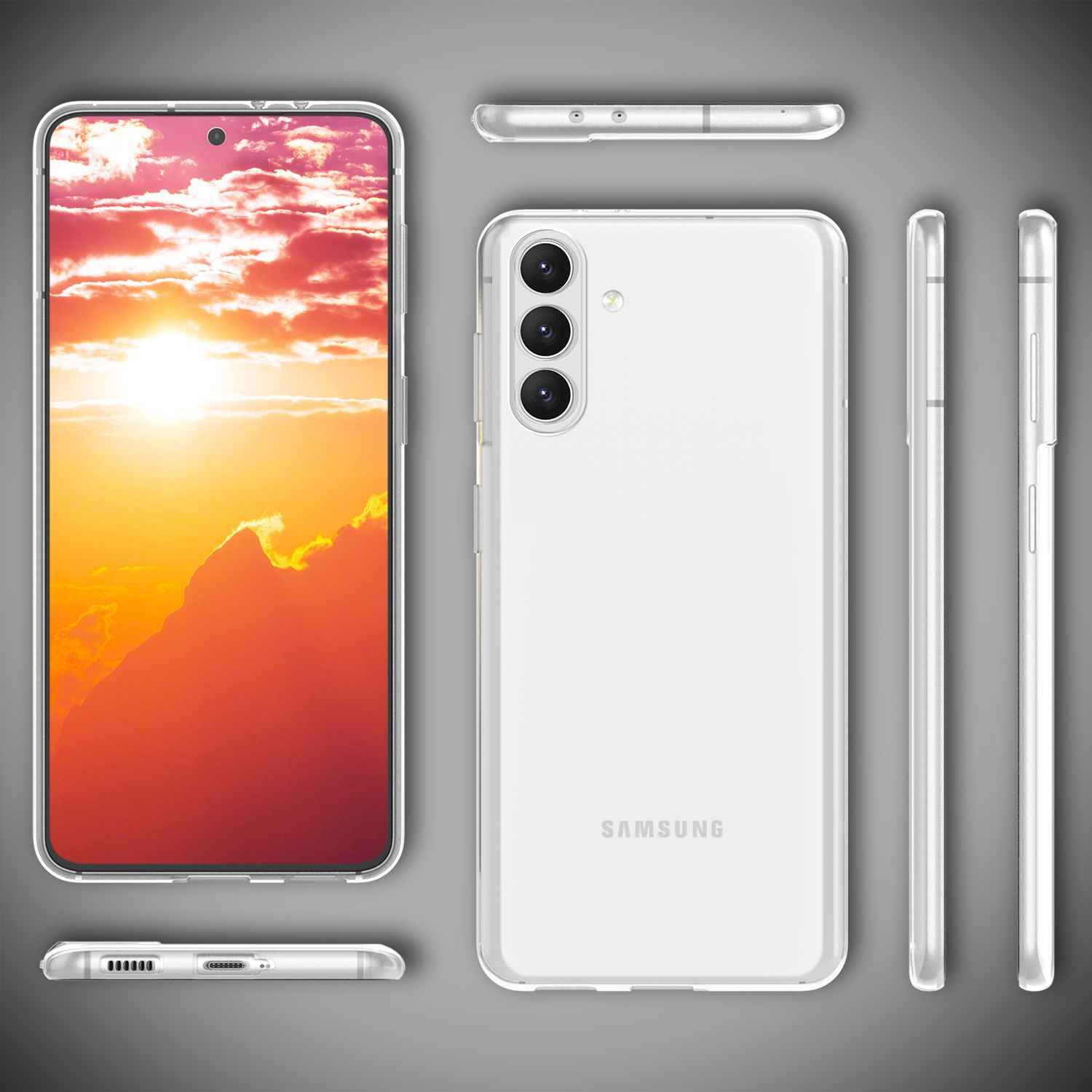 NALIA Klare Silikonhülle für Samsung Galaxy S24 Plus Hülle, Transparentes Anti-Gelb Handycover für kristallklaren Look
