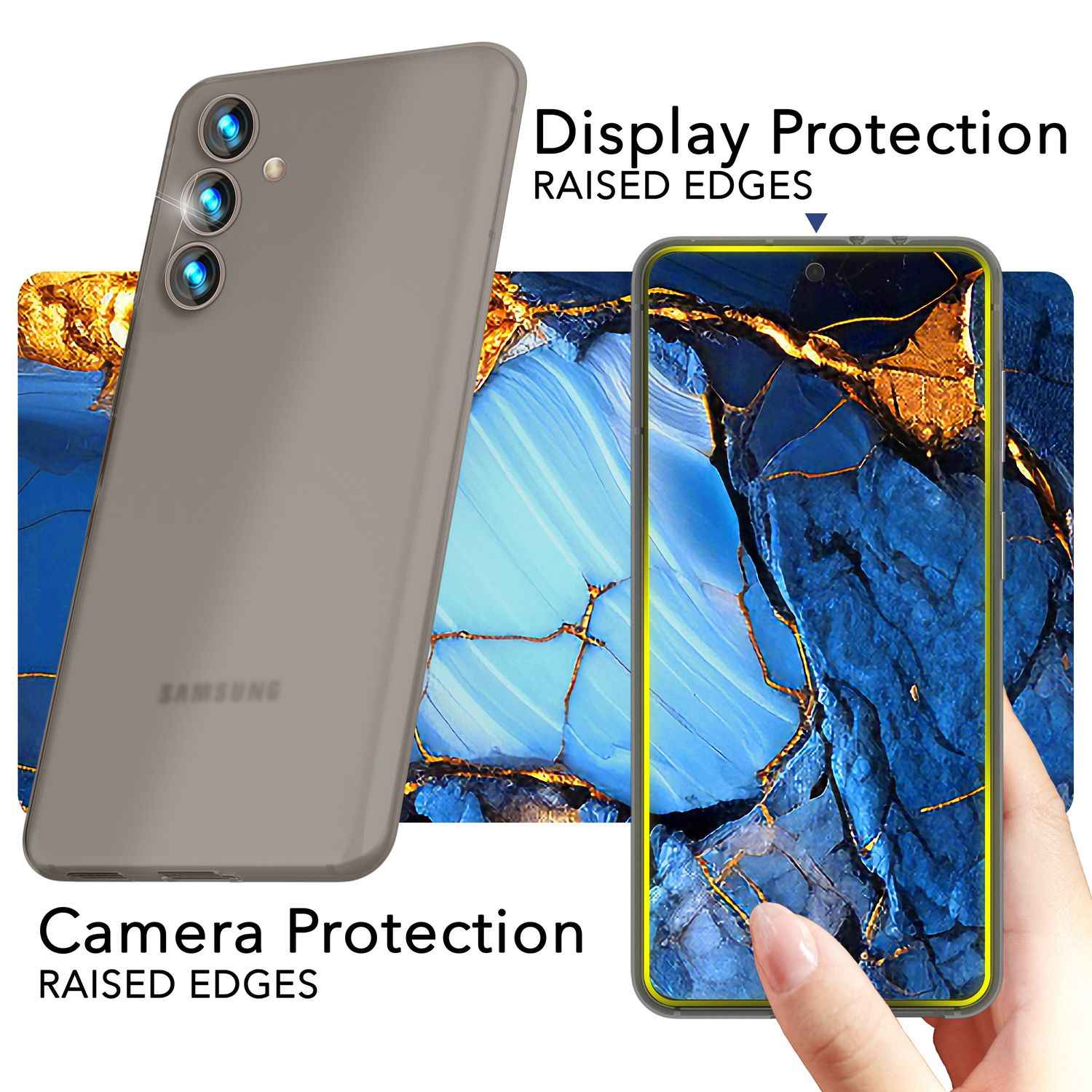 NALIA Extrem Dünnes Hardcase für Samsung Galaxy S24 Hülle, 0,3mm Ultra Schlanke Schutzhülle Extra Slim