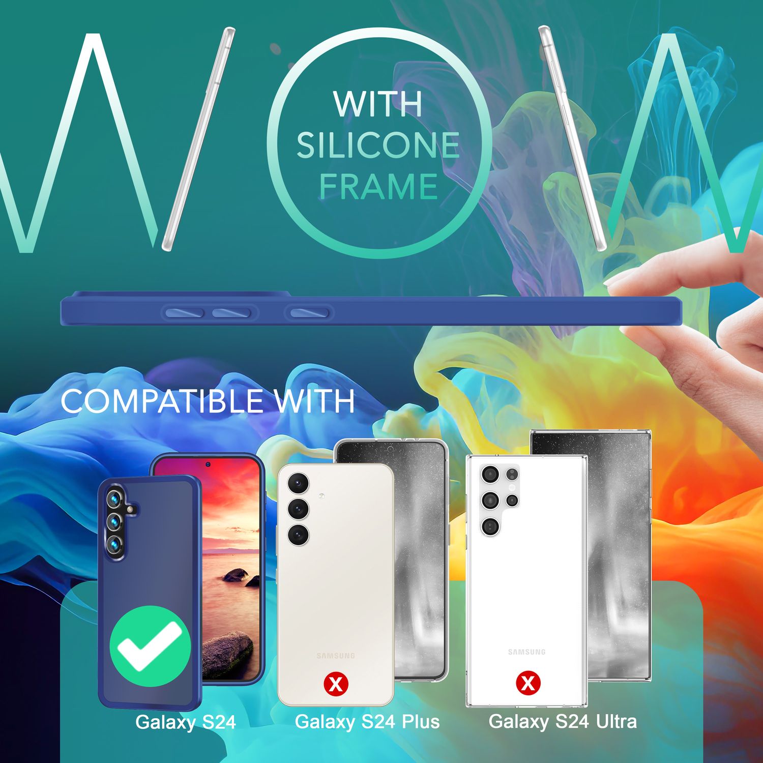 Hybrid-Hülle für Samsung Galaxy S24 semi-transparent matt Polycarbonat TPU