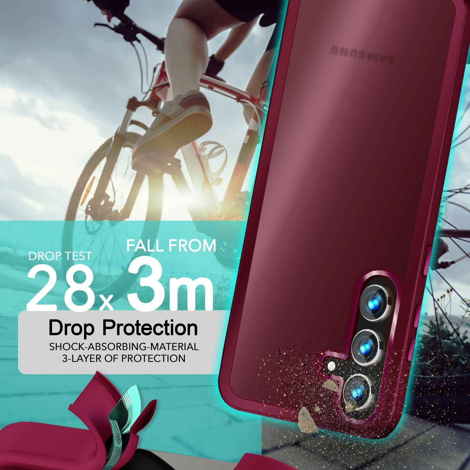 NALIA Matte Hybrid Schutzhülle für Samsung Galaxy S24 Hülle, Semi-Transparente Stoßfeste Harte Rückseite & Schutz-Rahmen