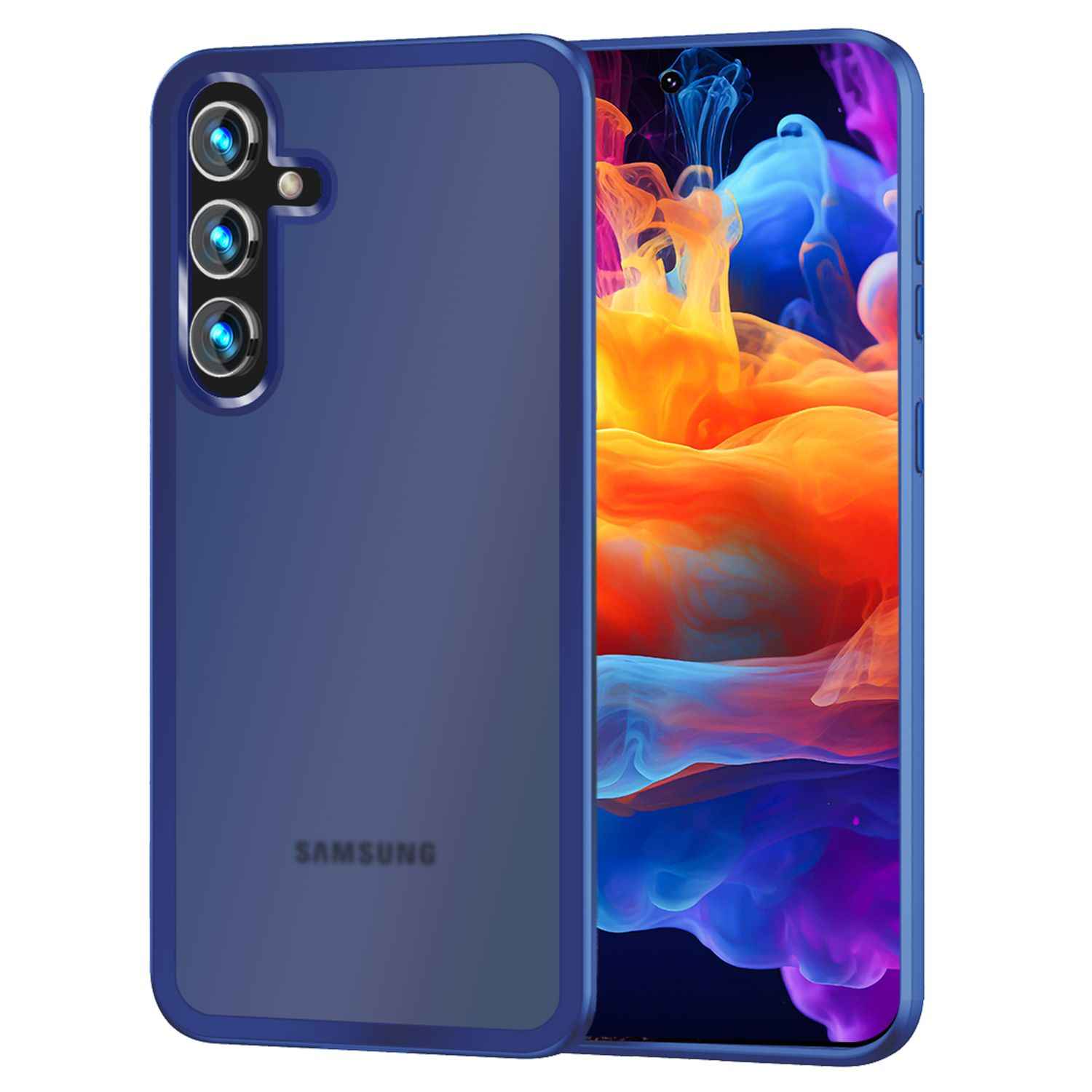 NALIA Matte Hybrid Schutzhülle für Samsung Galaxy S24 Plus Hülle, Semi-Transparente Harte Rückseite & Fallschutz-Rahmen