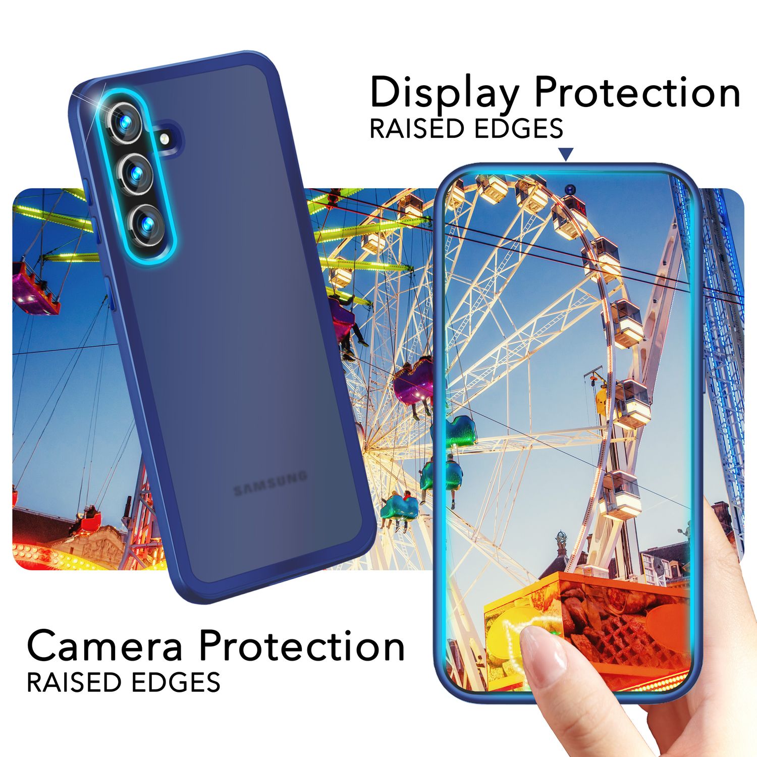 Hybrid-Hülle für Samsung Galaxy S24 Plus matt halb-durchsichtig Polycarbonat TPU