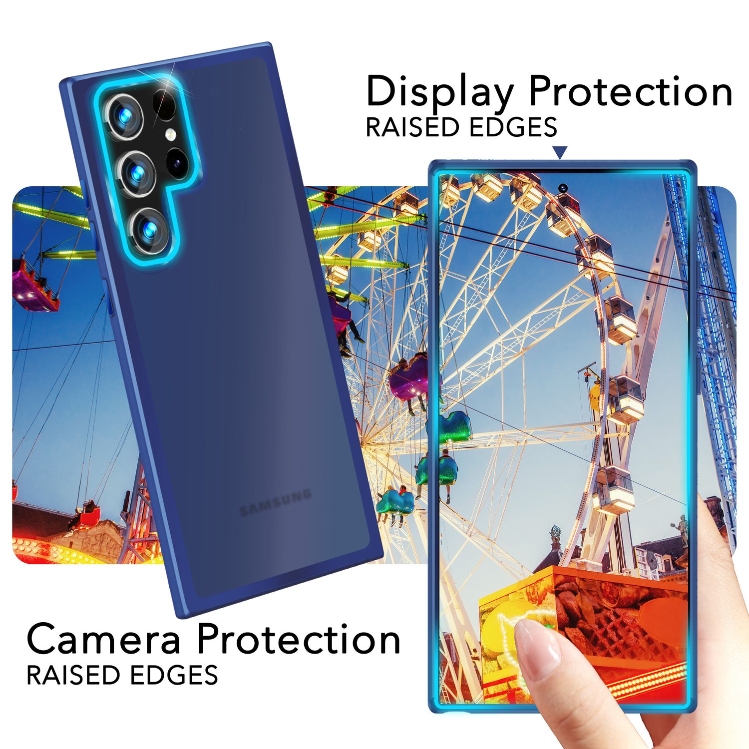 Hybrid-Hülle für Samsung Galaxy S24 Ultra matt halb-durchsichtig Polycarbonat