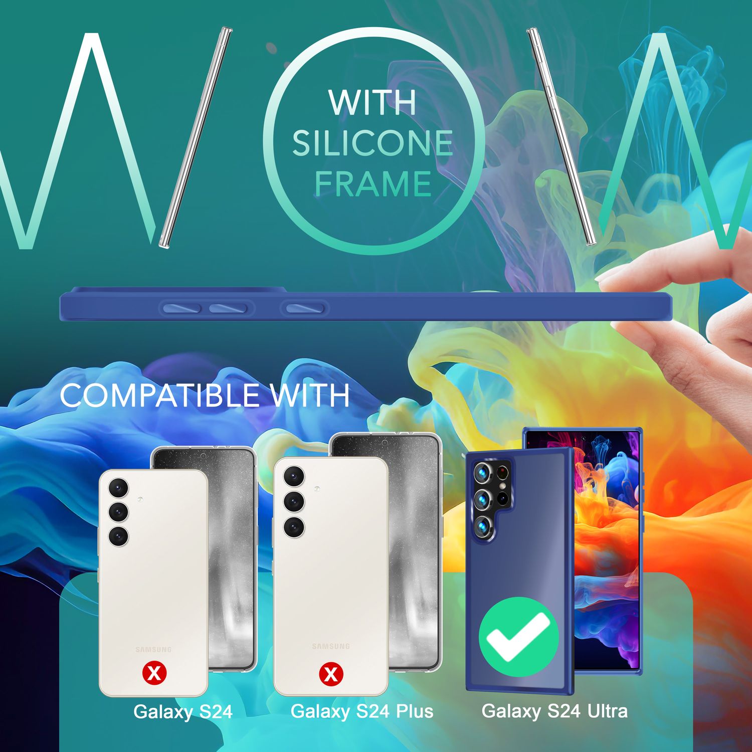 Hybrid-Hülle für Samsung Galaxy S24 Ultra matt halb-durchsichtig Polycarbonat