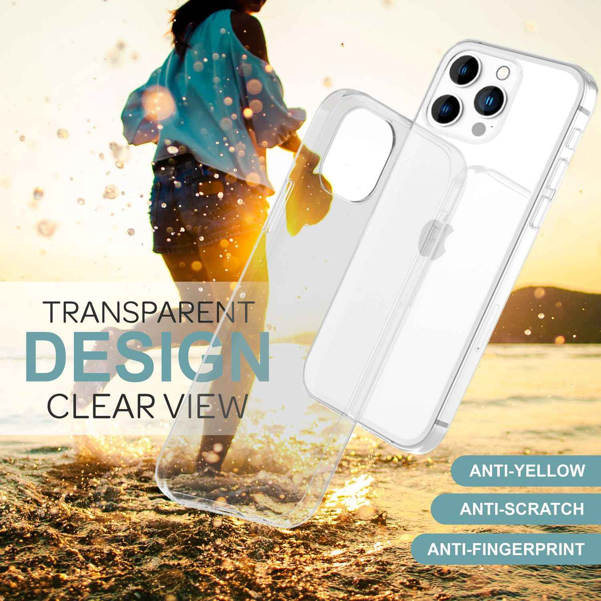NALIA Transparente Silikonhülle für iPhone 16 Pro Max, Durchsichtige Schutzhülle, Anti-Gelb Handyhülle, Klare Hülle