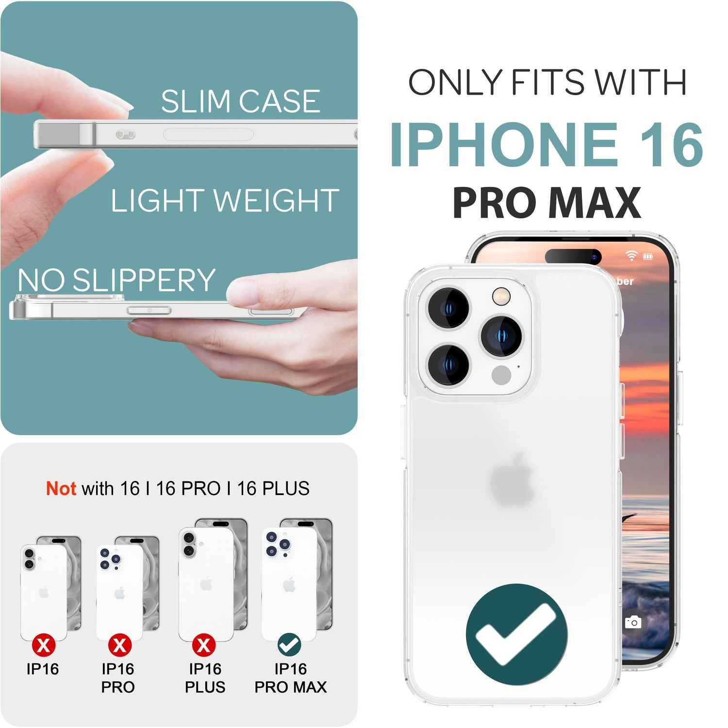 NALIA Matte Acryl Hülle für iPhone 16 Pro Max, Semi-Transparente Anti-Fingerabdruck Schutzhülle, Halb Klare Handyhülle