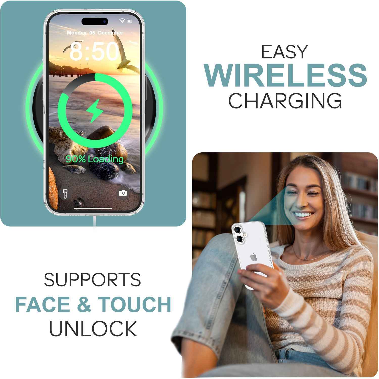NALIA Klare 360° Schutzhülle für iPhone 16, Transparente Anti-Gelb Hülle Stabiler Komplettschutz, Full-Cover Handyhülle
