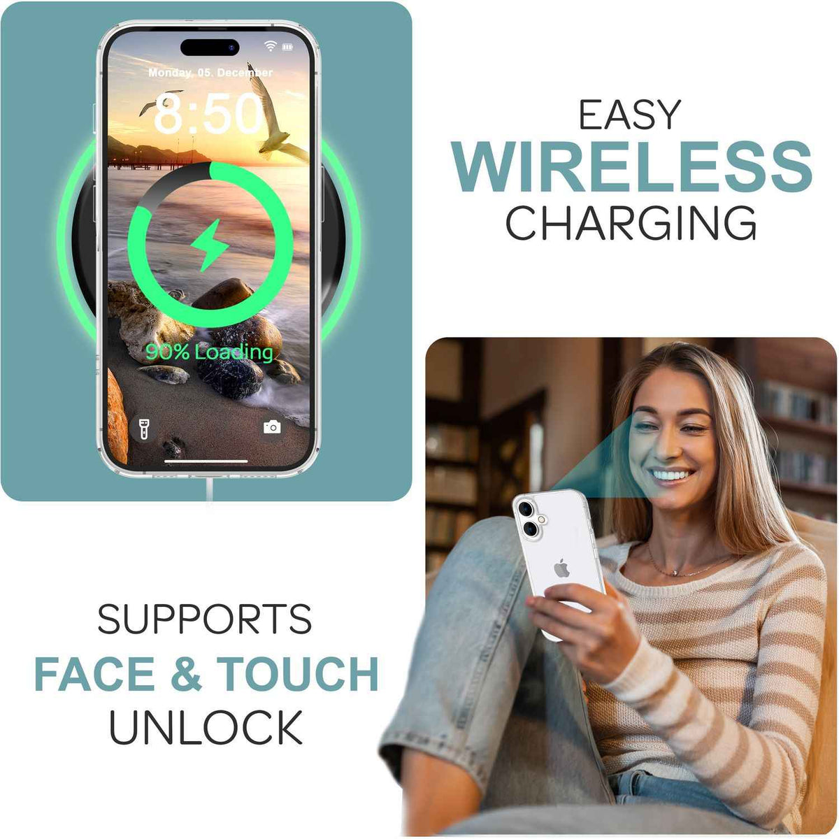 NALIA Klare 360° Schutzhülle für iPhone 16 Plus, Transparente Hülle Stabiler Komplettschutz, Full-Cover Handyhülle