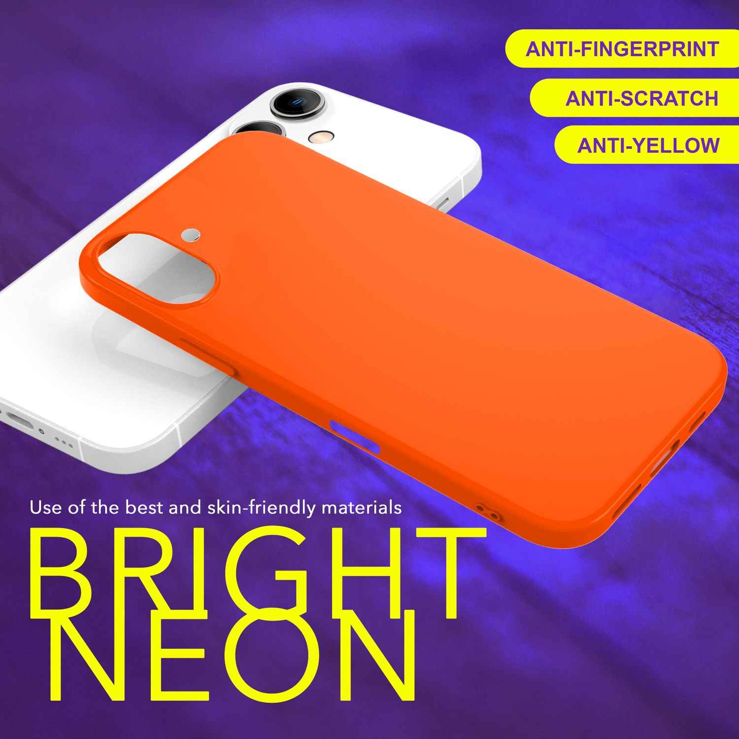 NALIA Bunte Neon Silikonhülle für iPhone 16, Hülle mit Intensiver Farbe, Rutschfeste Handyhülle, Soft Slim Cover