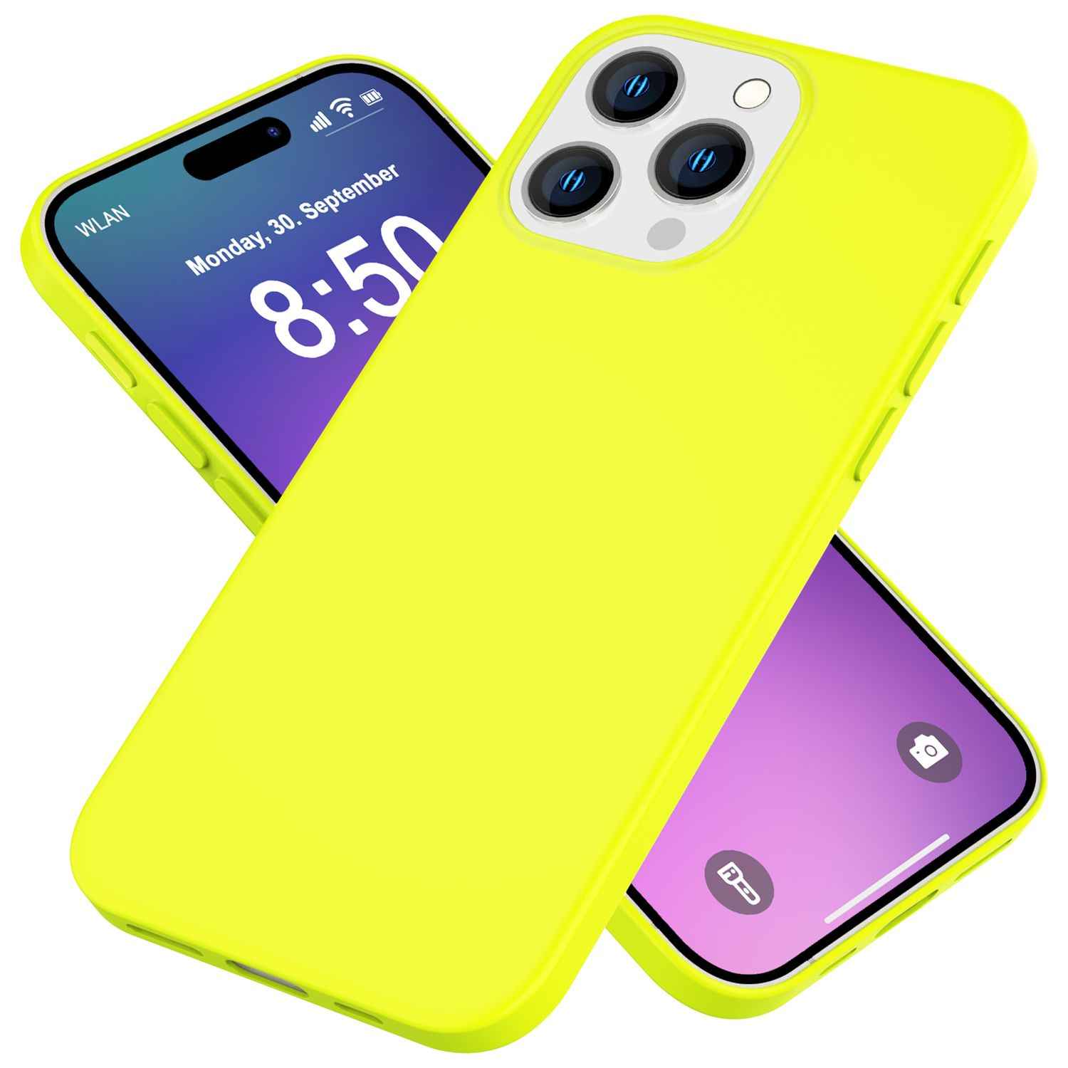 NALIA Bunte Neon Silikonhülle für iPhone 16 Pro, Hülle mit Intensiver Farbe, Rutschfeste Handyhülle, Soft Cover