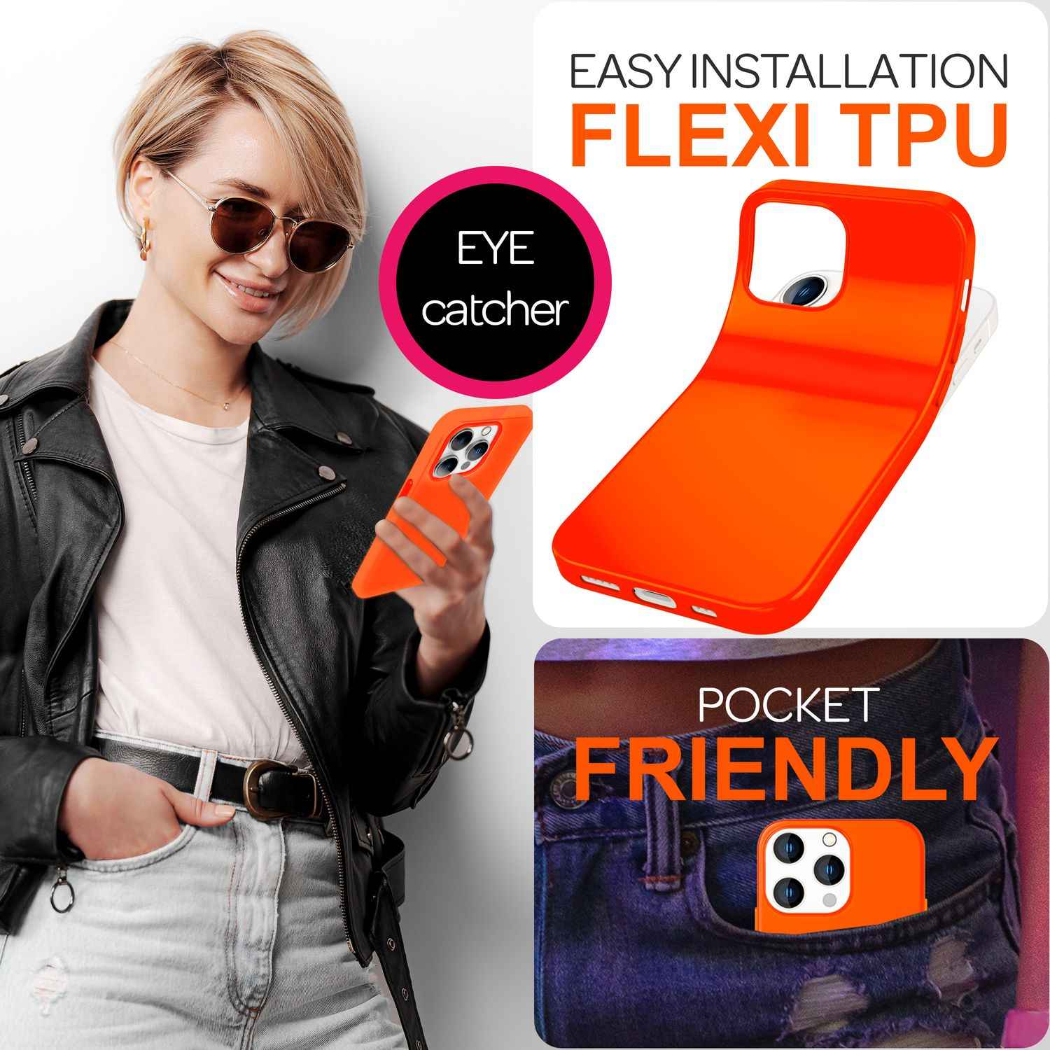 NALIA Bunte Neon Silikonhülle für iPhone 16 Pro, Hülle mit Intensiver Farbe, Rutschfeste Handyhülle, Soft Cover