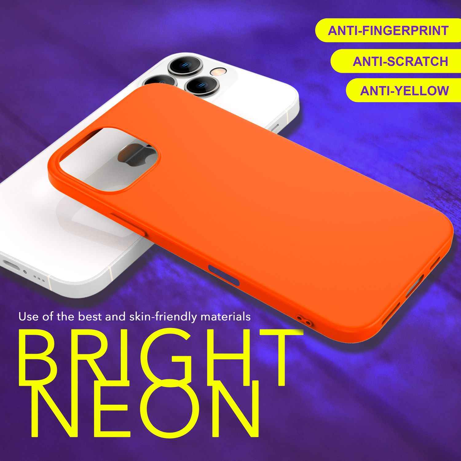 NALIA Bunte Neon Silikonhülle für iPhone 16 Pro Max, Hülle mit Intensiver Farbe, Rutschfeste Handyhülle Soft Case