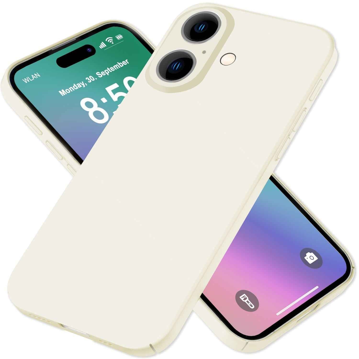 NALIA Ultra Dünne Harte Hülle für iPhone 16, Leichte Schlanke 0,5mm Handyhülle, Matte Rutschfeste Schutzhülle
