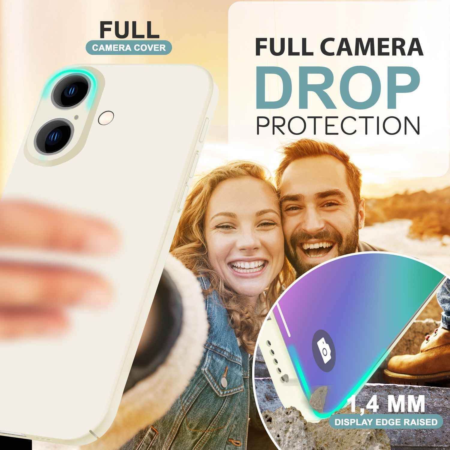 NALIA Ultra Dünne Harte Hülle für iPhone 16, Leichte Schlanke 0,5mm Handyhülle, Matte Rutschfeste Schutzhülle